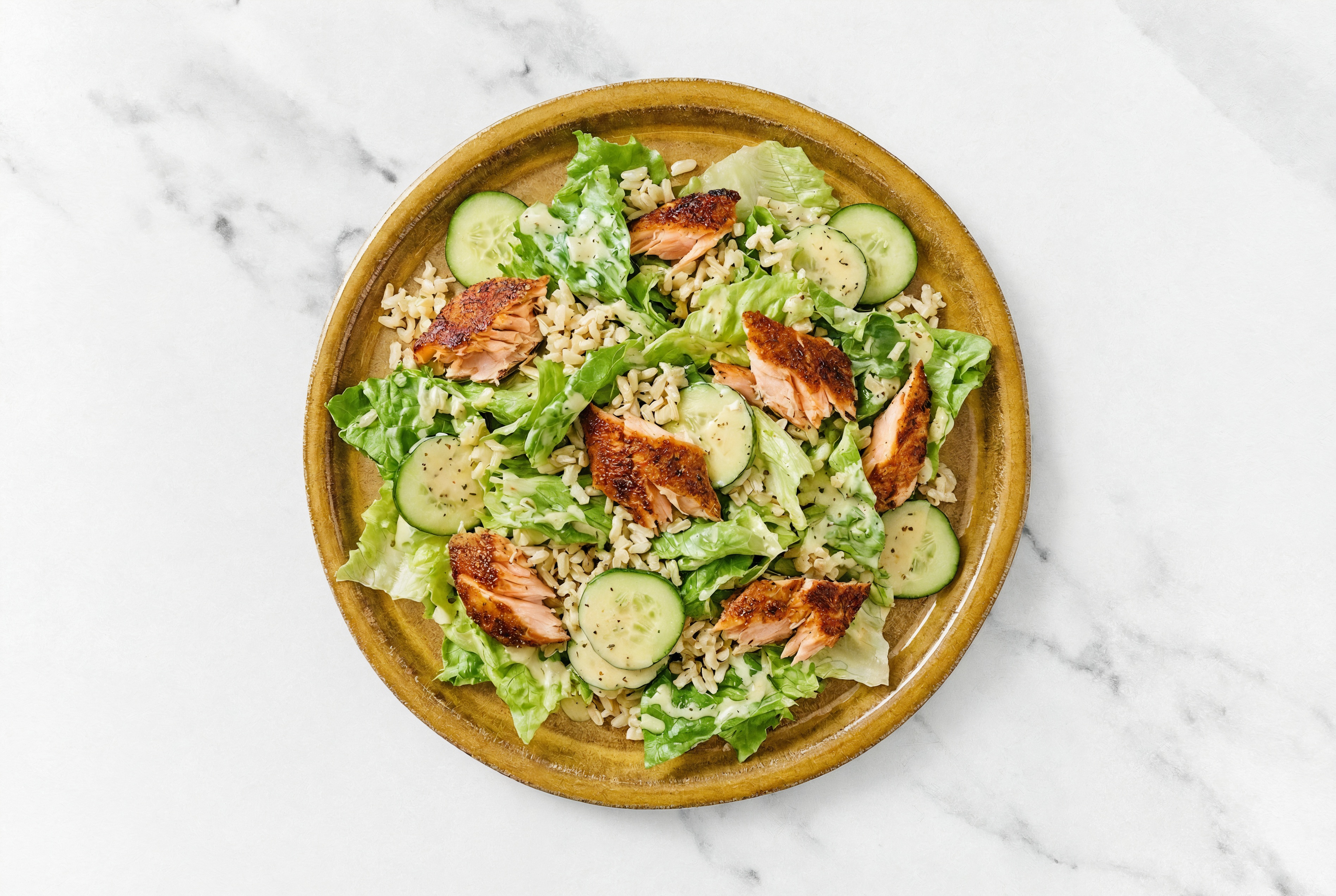 Spicy Smoked Salmon Caesar Grain Salad