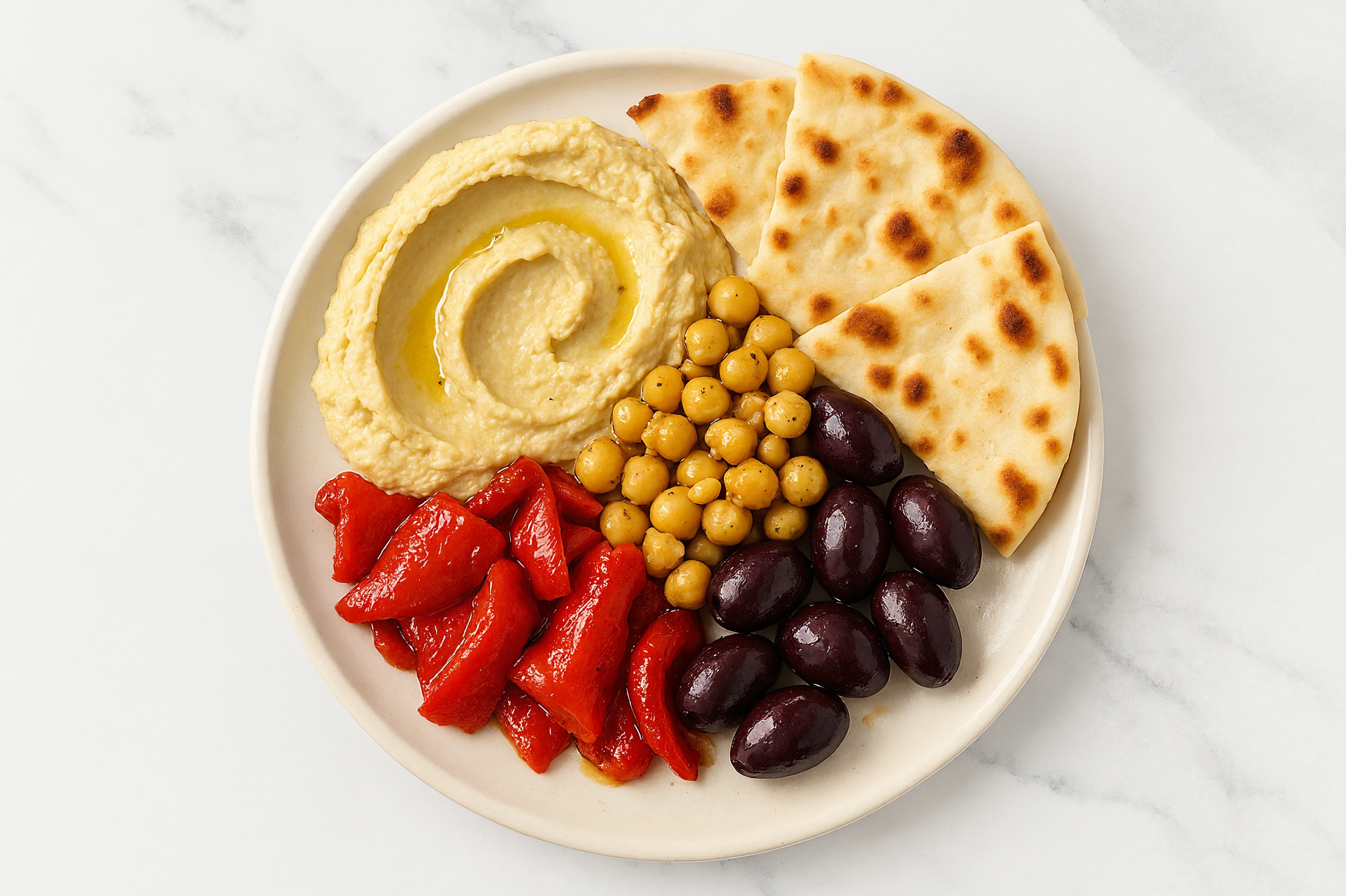 Chickpea Salad + Olive Oil Sea Salt Hummus Mezze