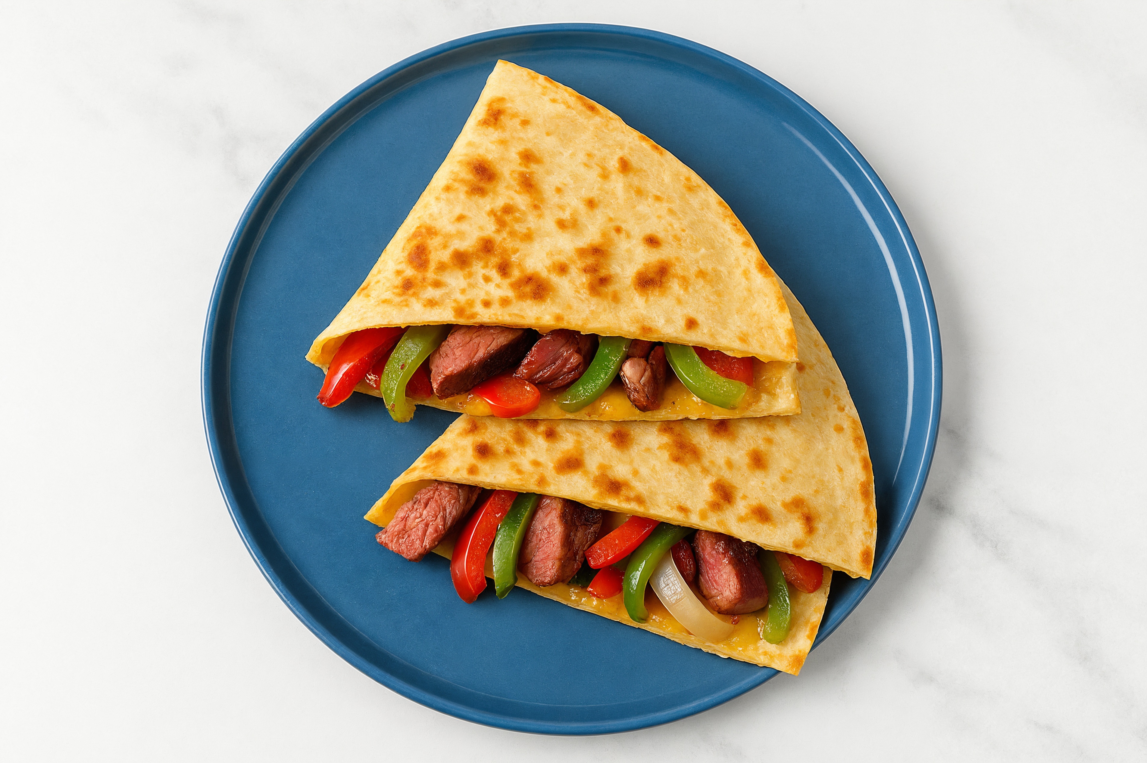 Herby Simple Philly Cheesesteak Quesadillas