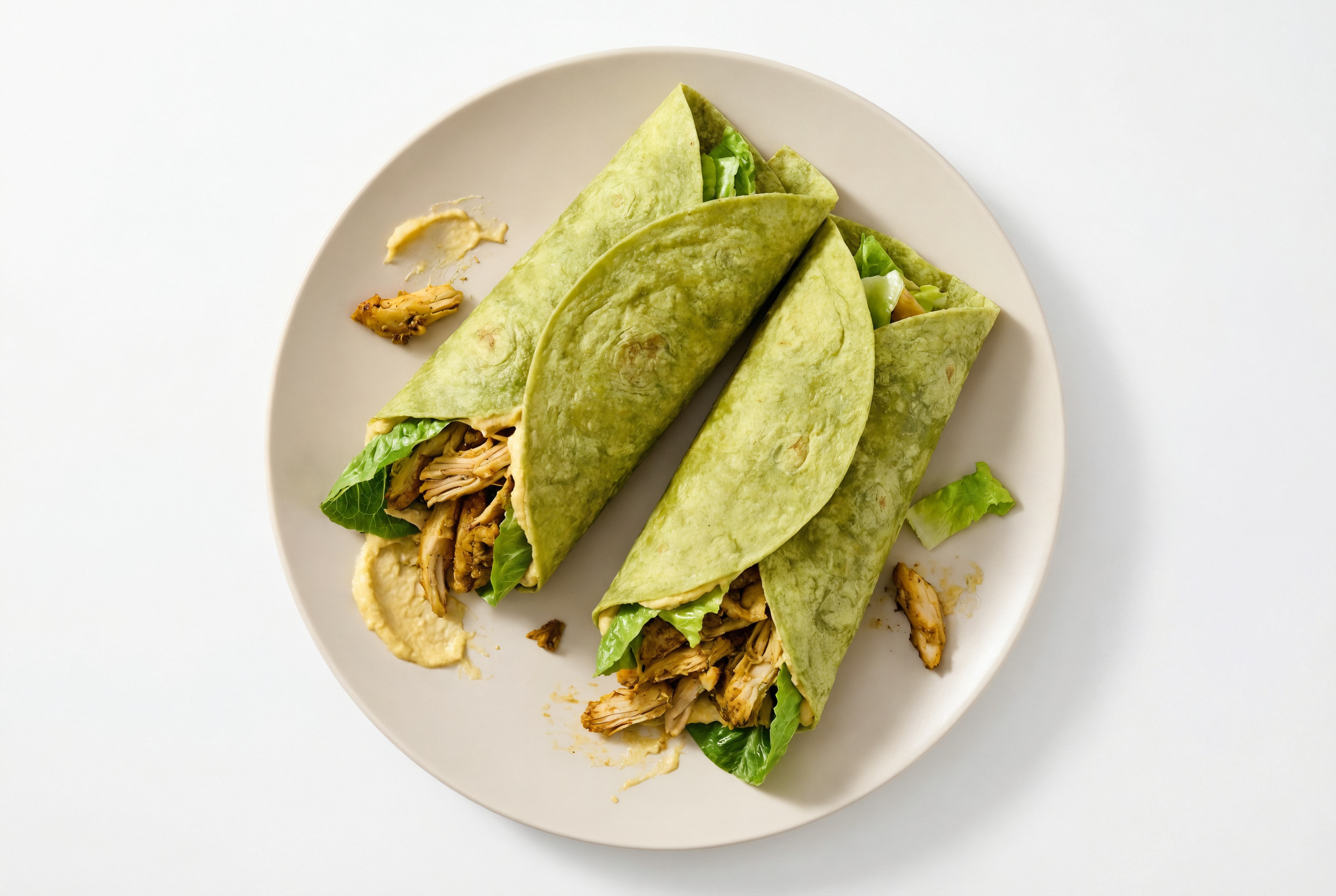  Shawarma Chicken + Lemony French Onion Hummus Wrap