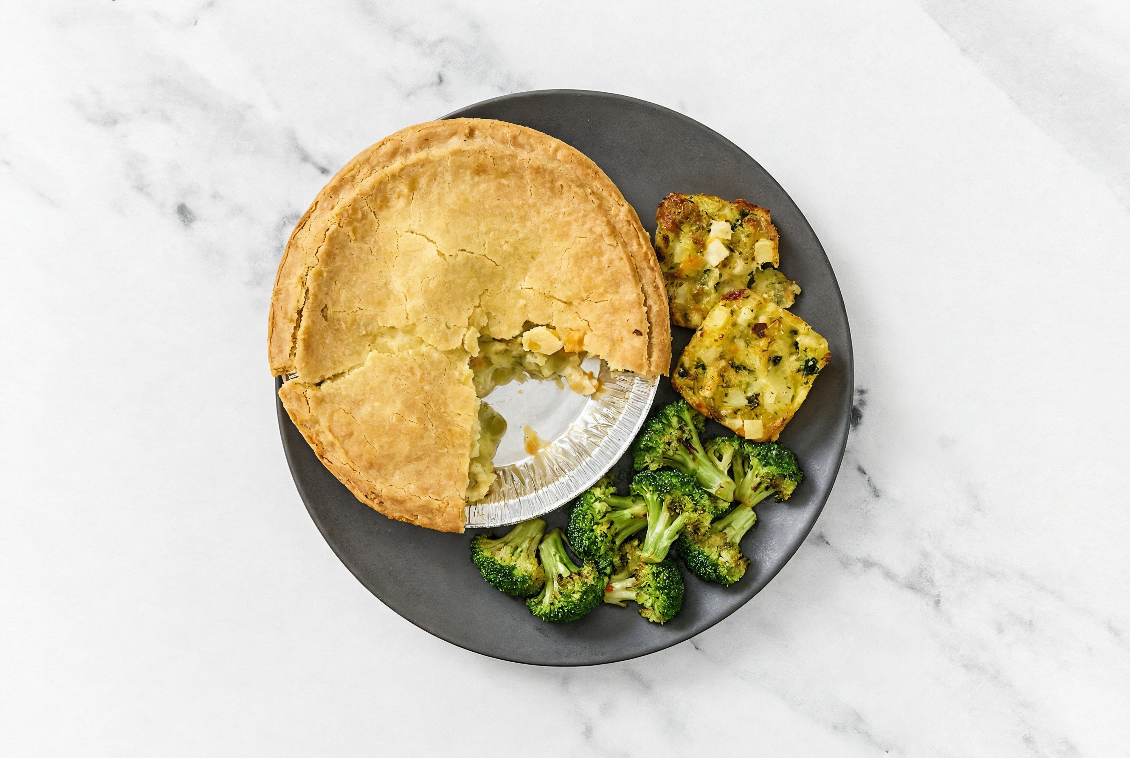 Chicken Pot Pie with Broccoli & Potato Bake