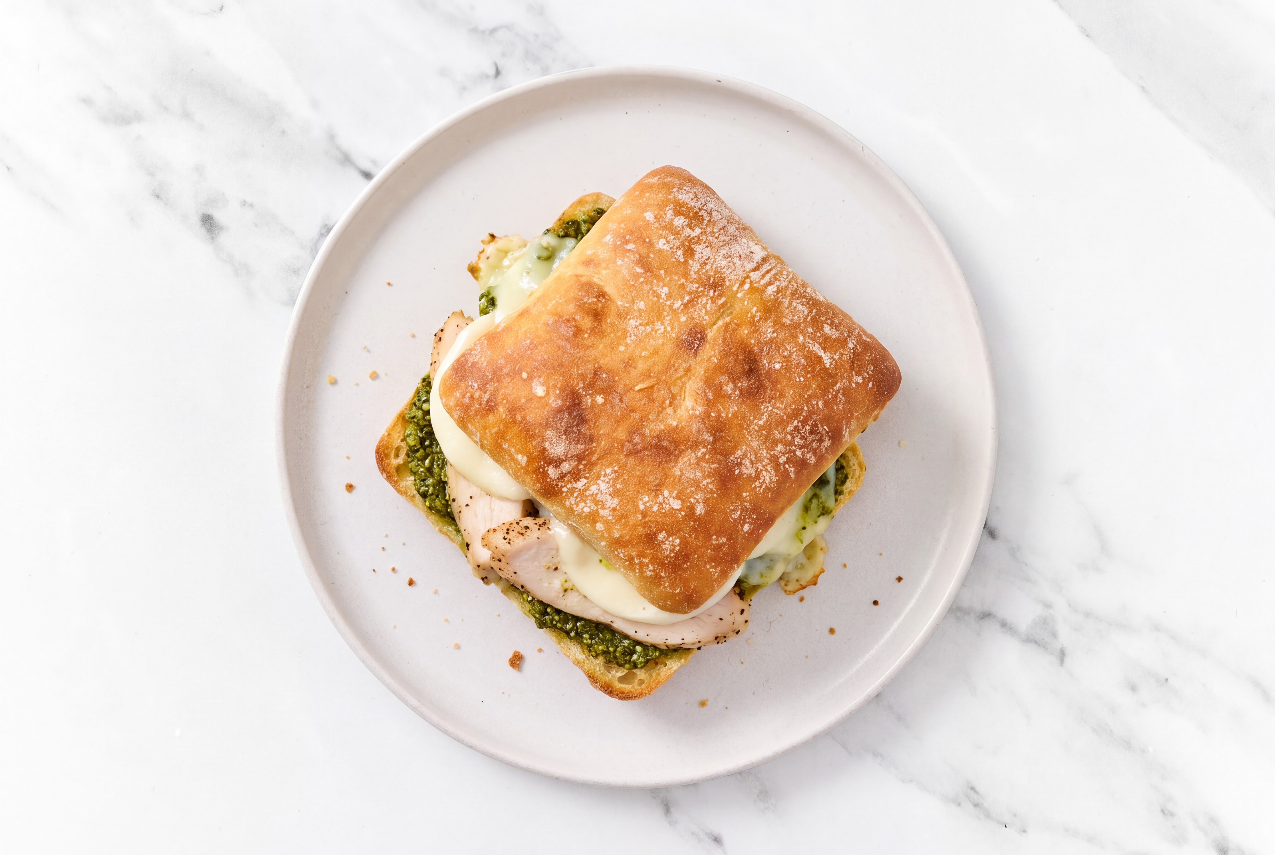 Pesto Chicken Mozzarella Ball Melt