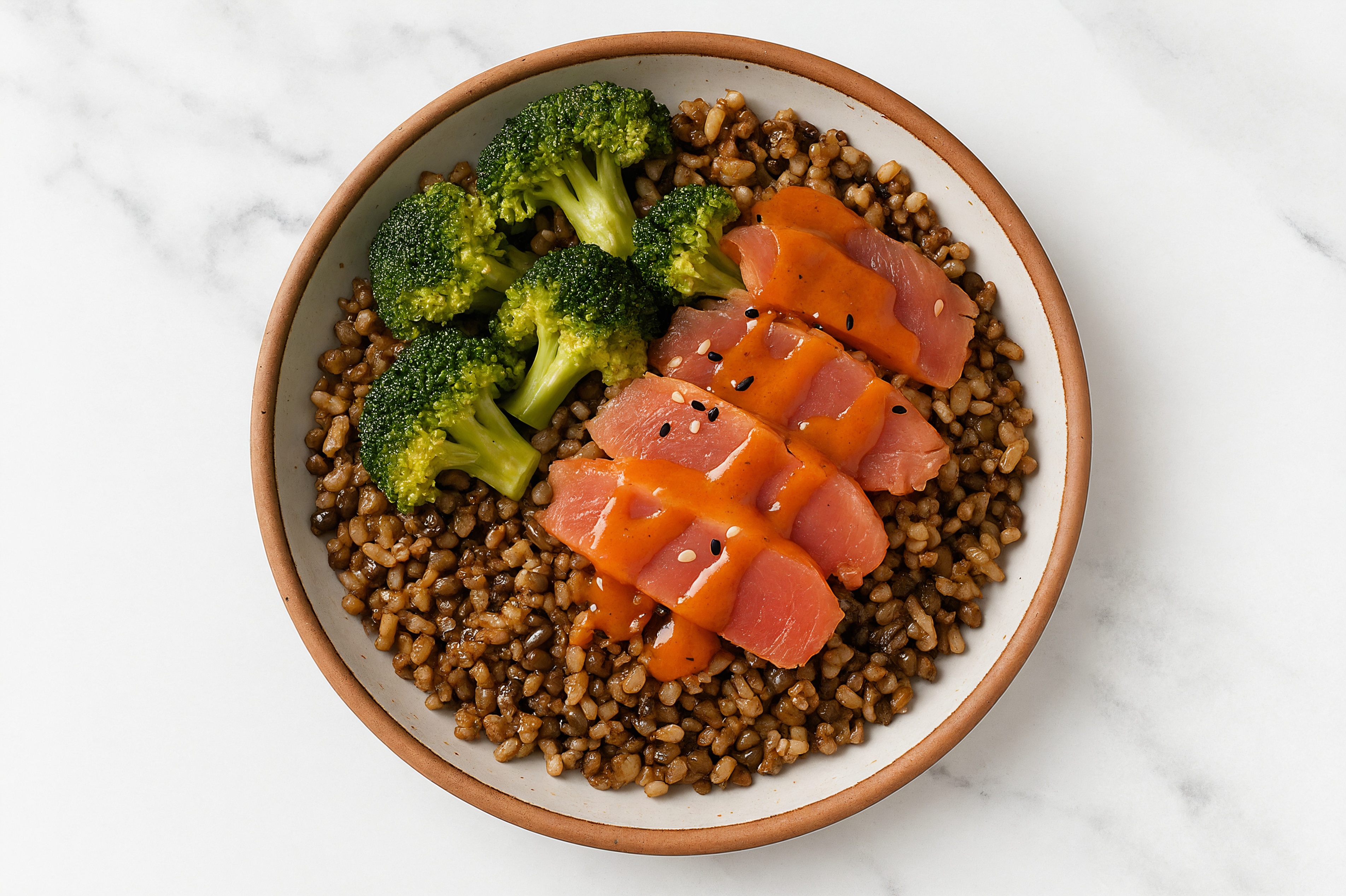 Tuna Lentil Bowl with Sweet Hickory & Organic Broccoli