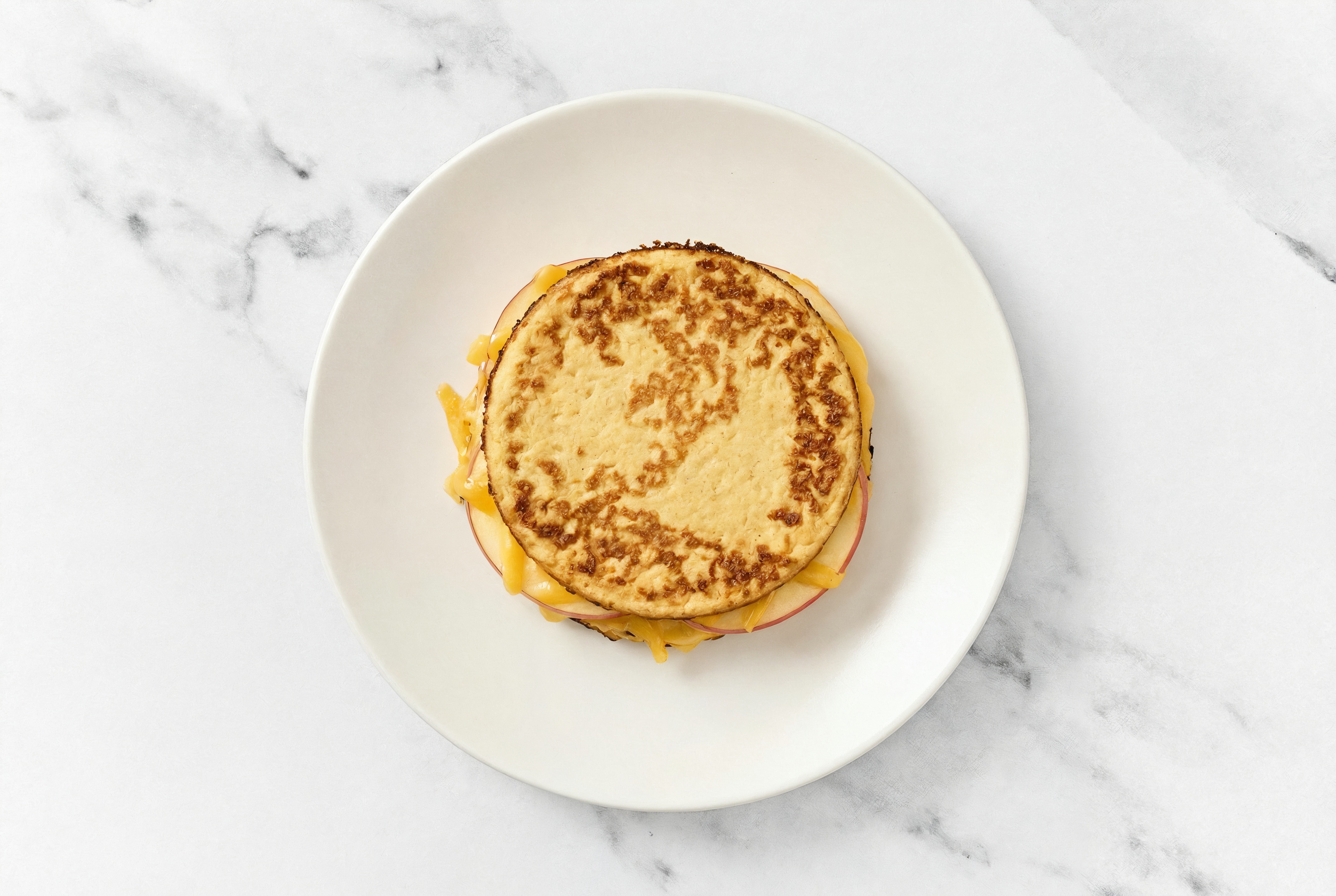  Sharp Cheddar Apple Grilled Cheese with Cauliflower Sandwich Rounds