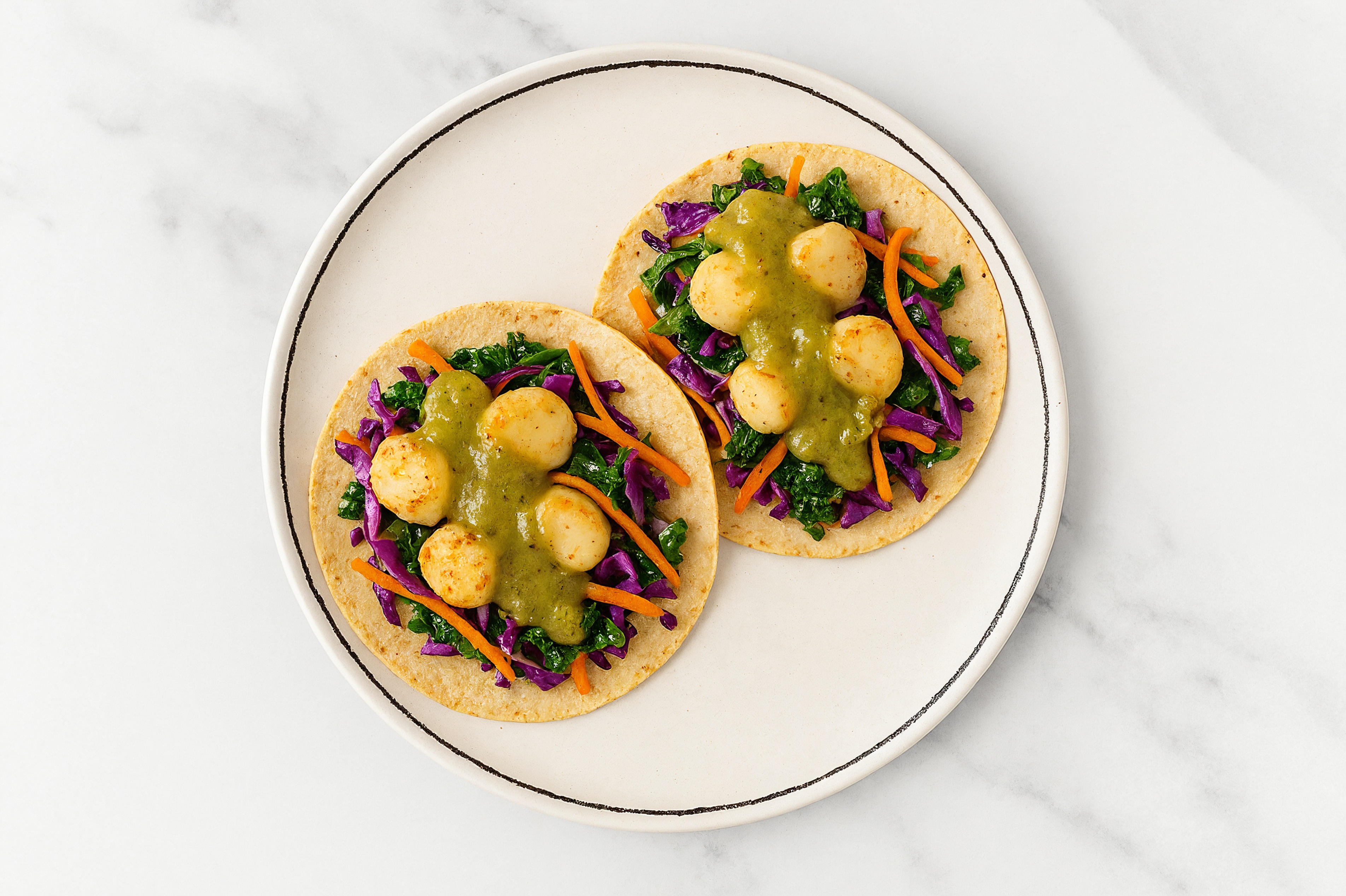Hearty Spicy Seared Scallop Tacos