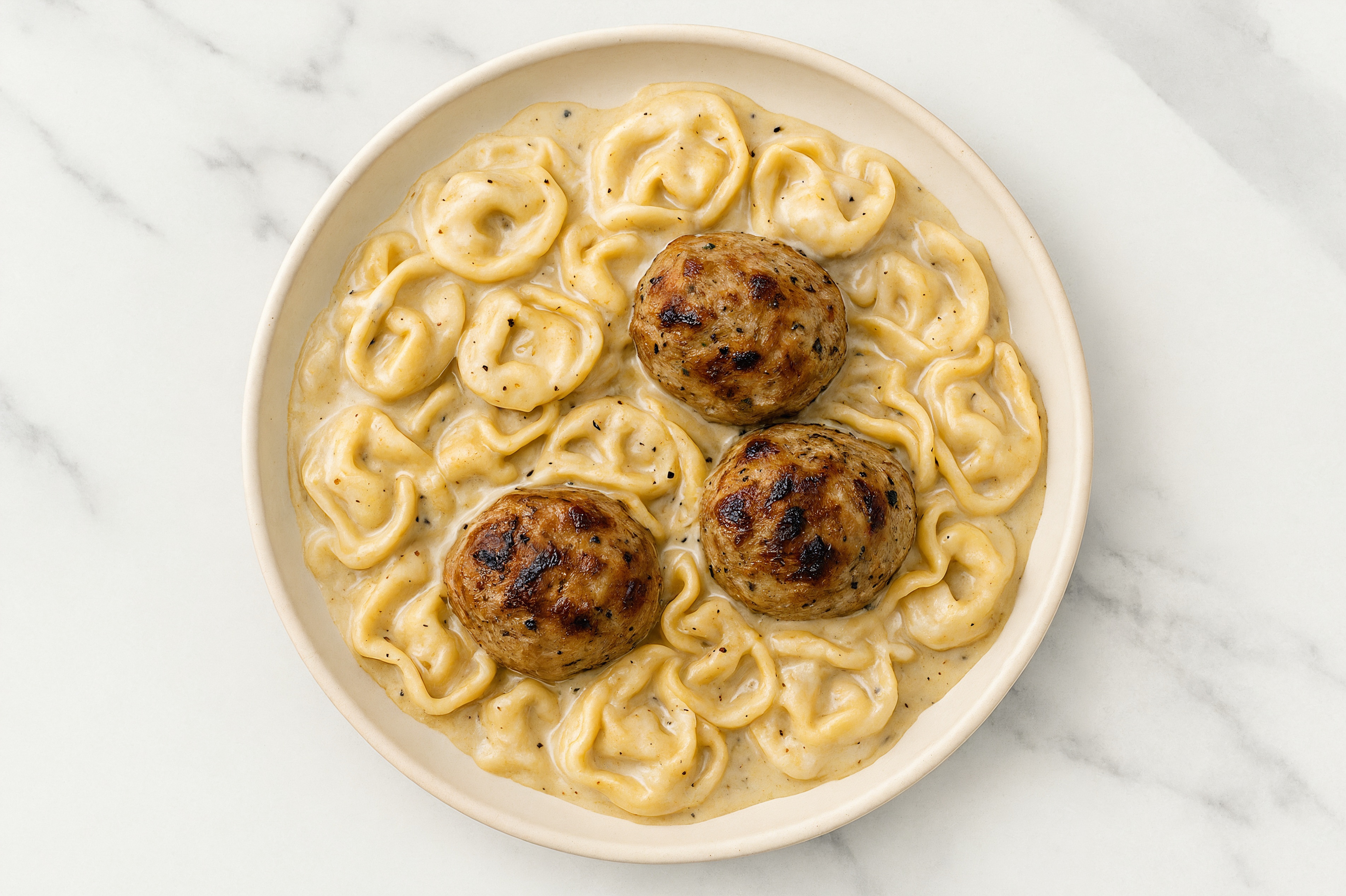 Truffle Tortelloni with Meatballs