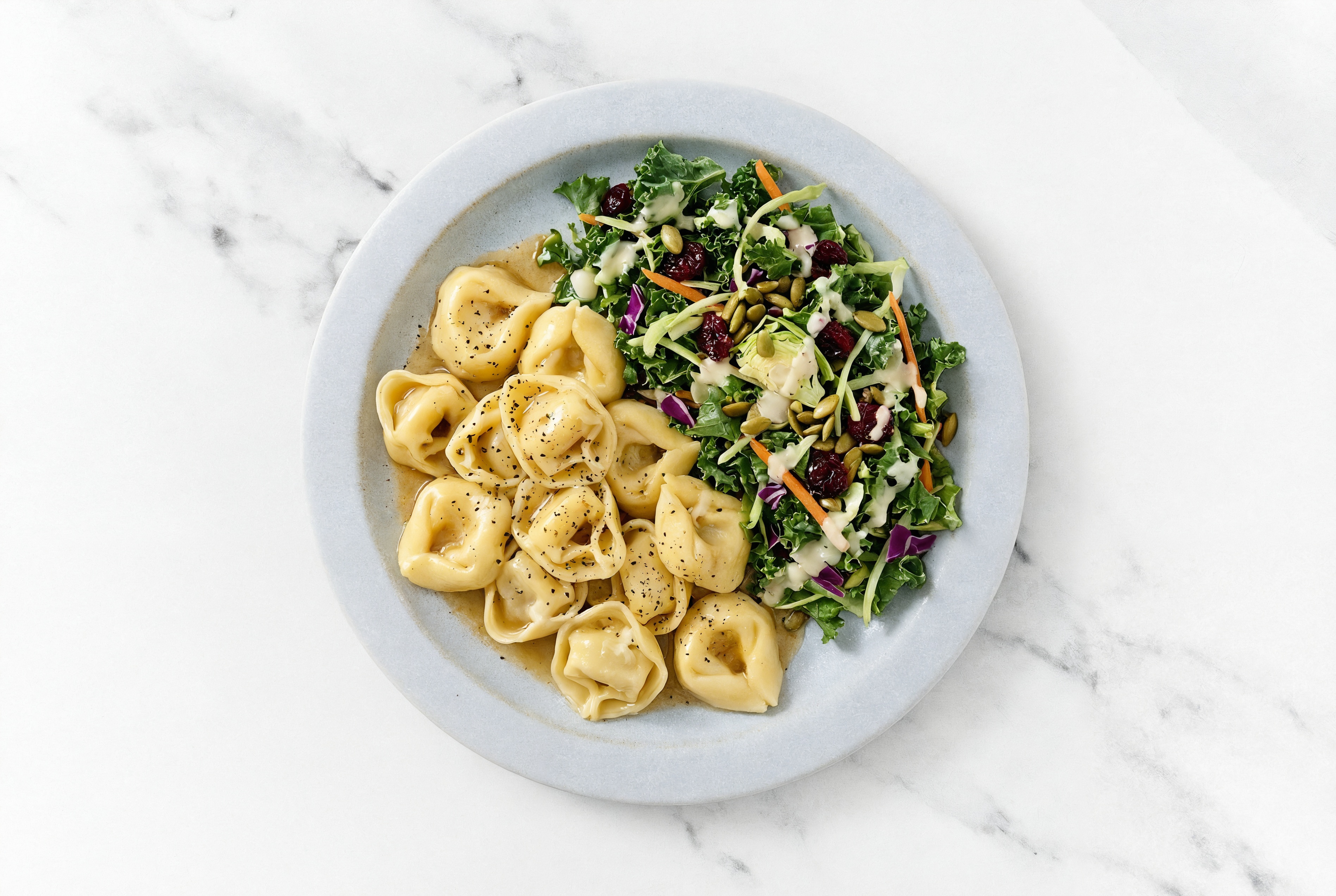 Brown Salted Butter Tortelloni + Side Salad