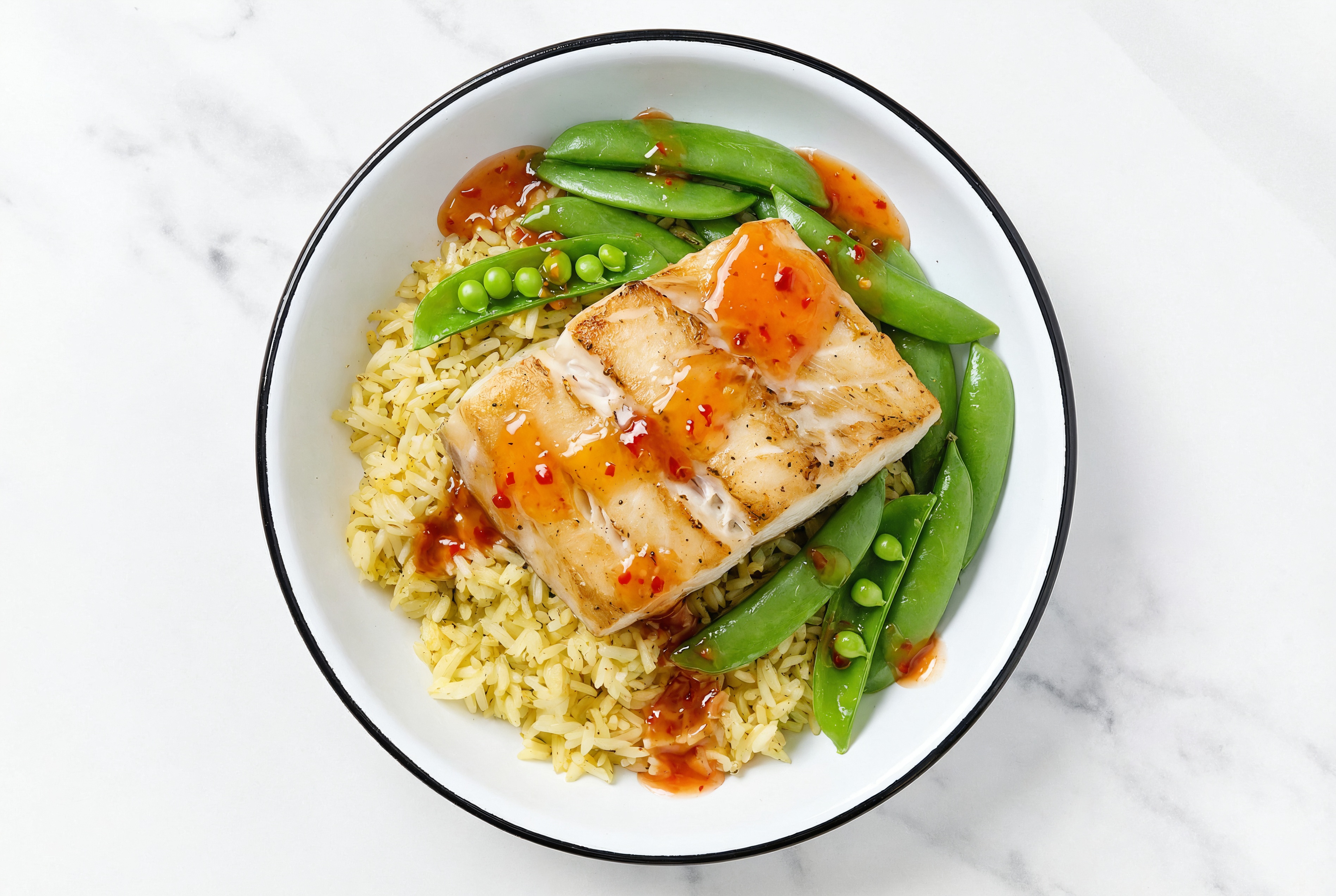 Sweet Chili Barramundi Seasoned Jasmine Rice Bowl
