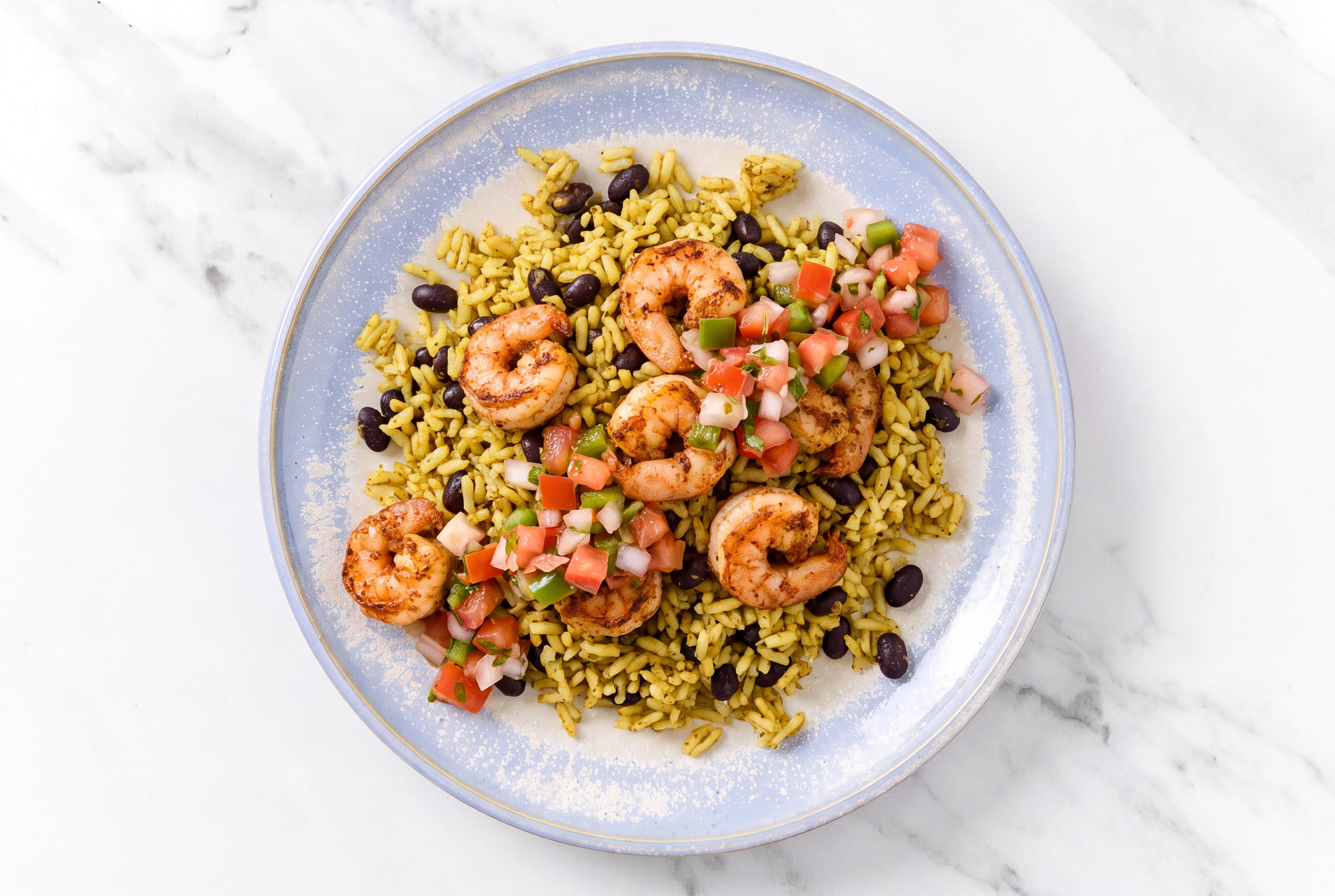 Hearty Super Fresh Southwestern Medium Cooked Shrimp Bowl