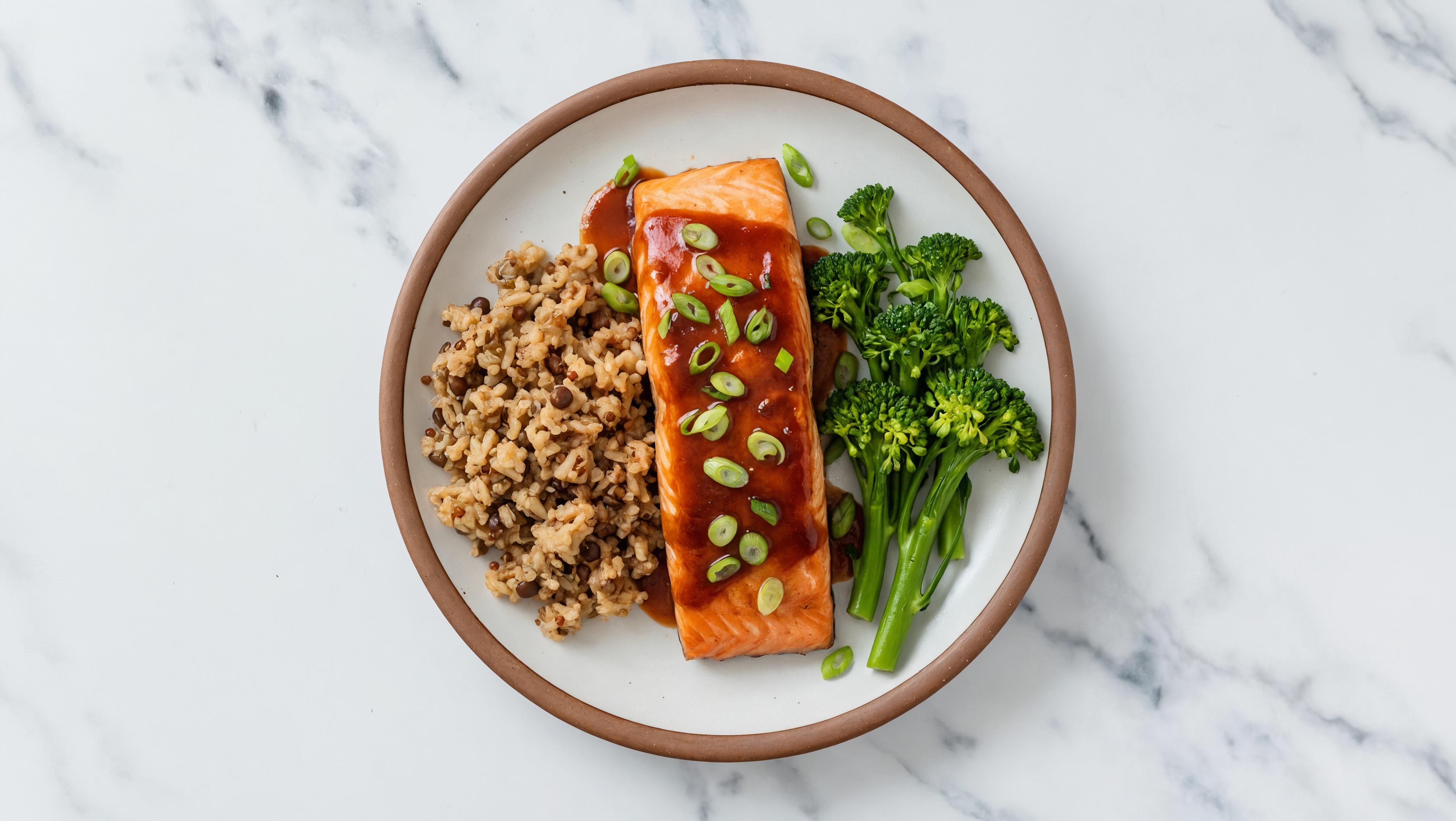Japanese BBQ Salmon with Rice + Baby Broccoli