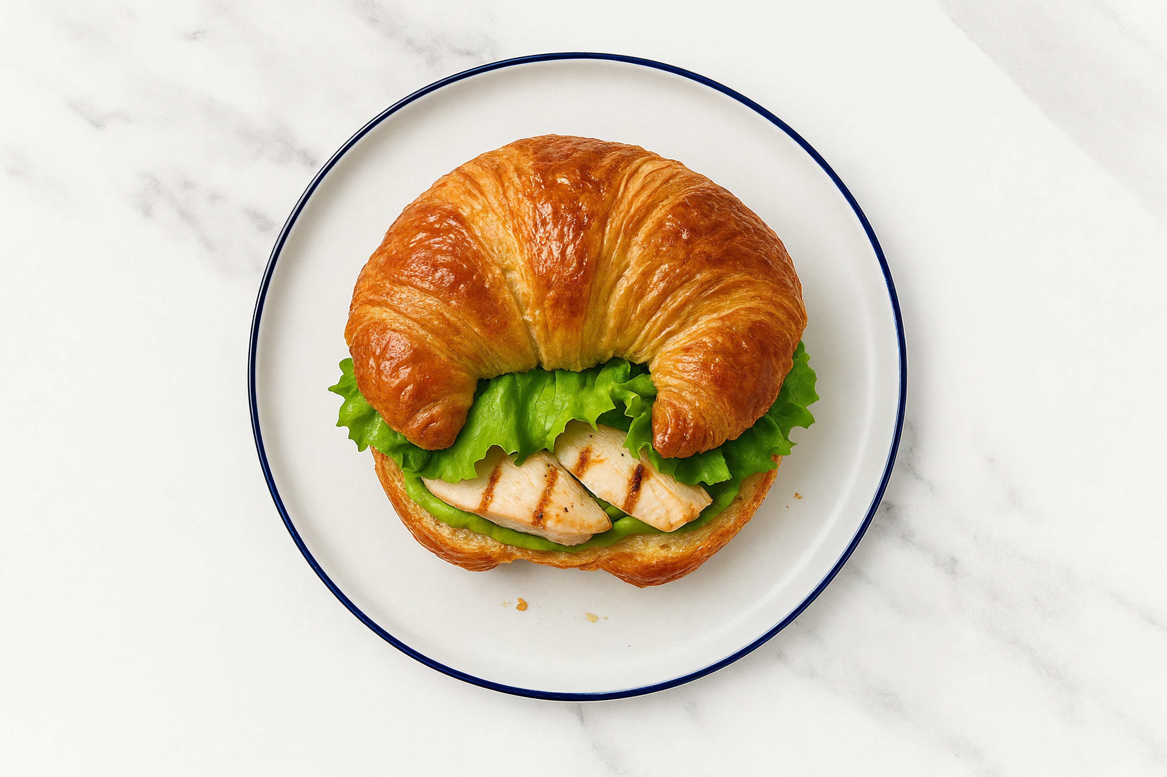 Herby Seasoned Grilled Chicken Breast + Guac Sandwich with Greens