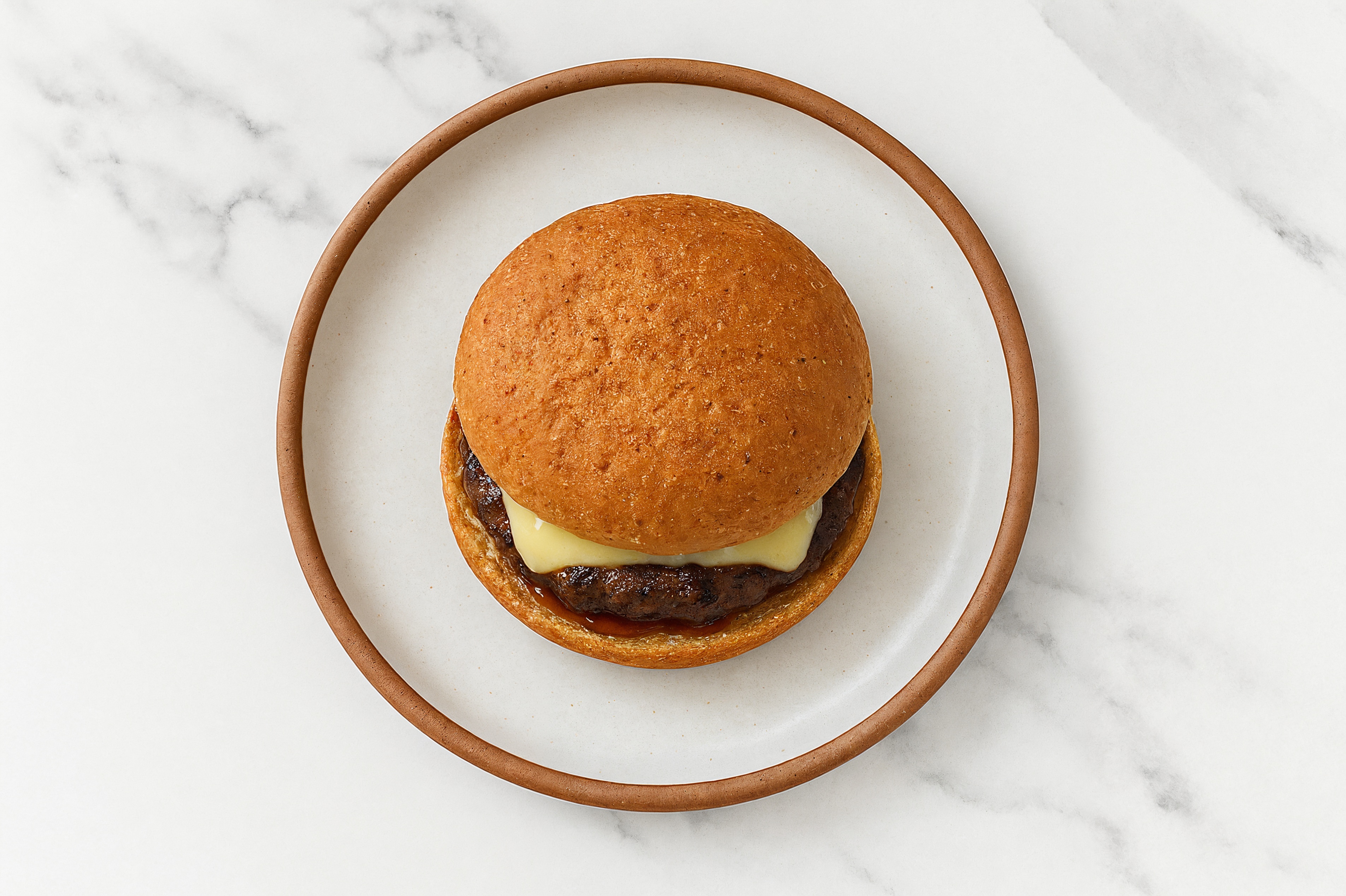 Bison Burger on Sprouted Grain with Sweet Hickory & Havarti