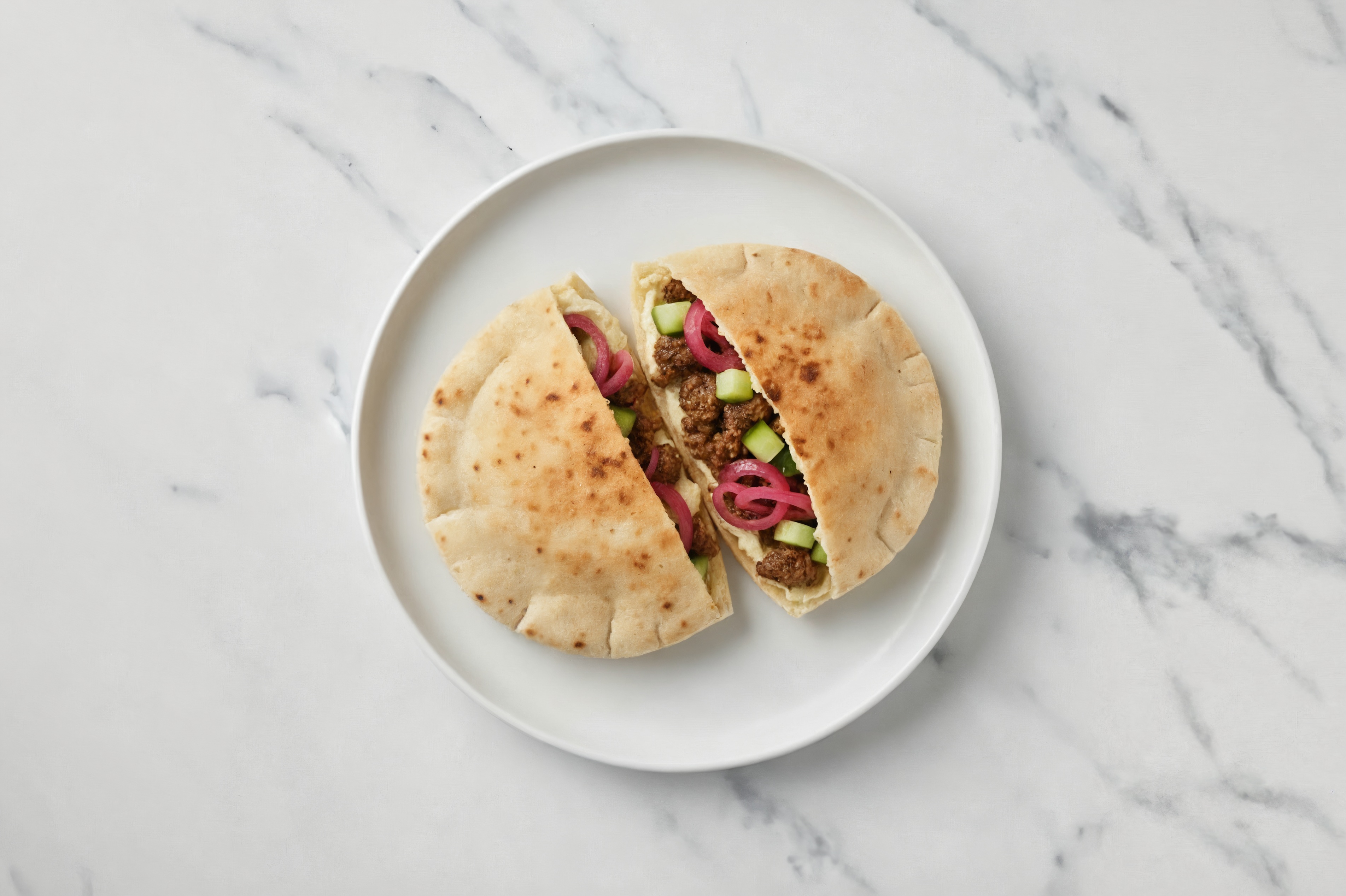 Tzatziki Lamb + Pickled Red Onions Onion Whole Grain Pita Pockets