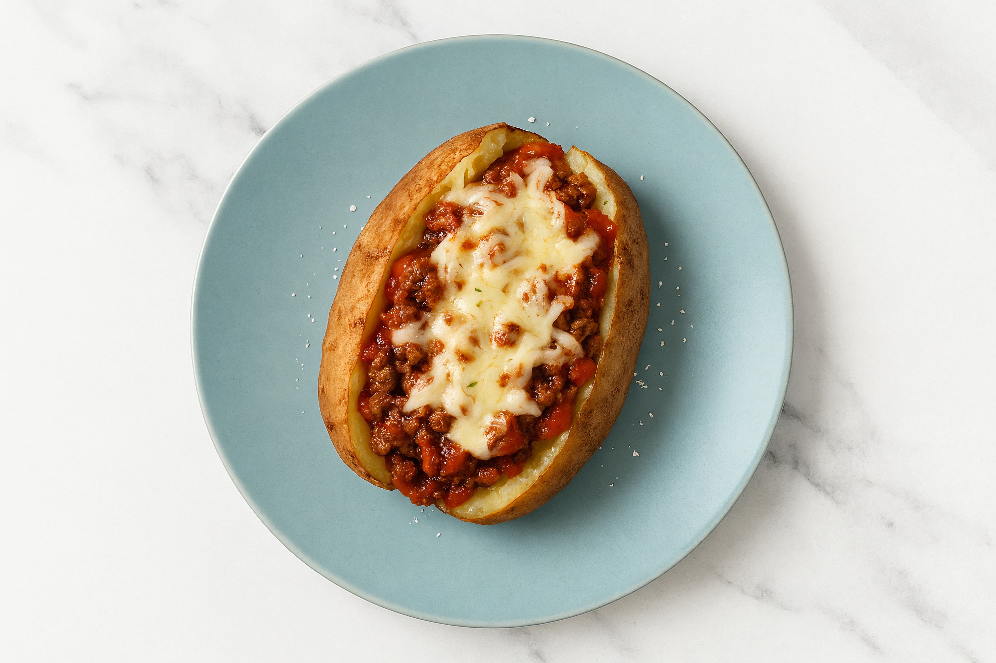Cheesy Wagyu Bolognese Stuffed Potatoes