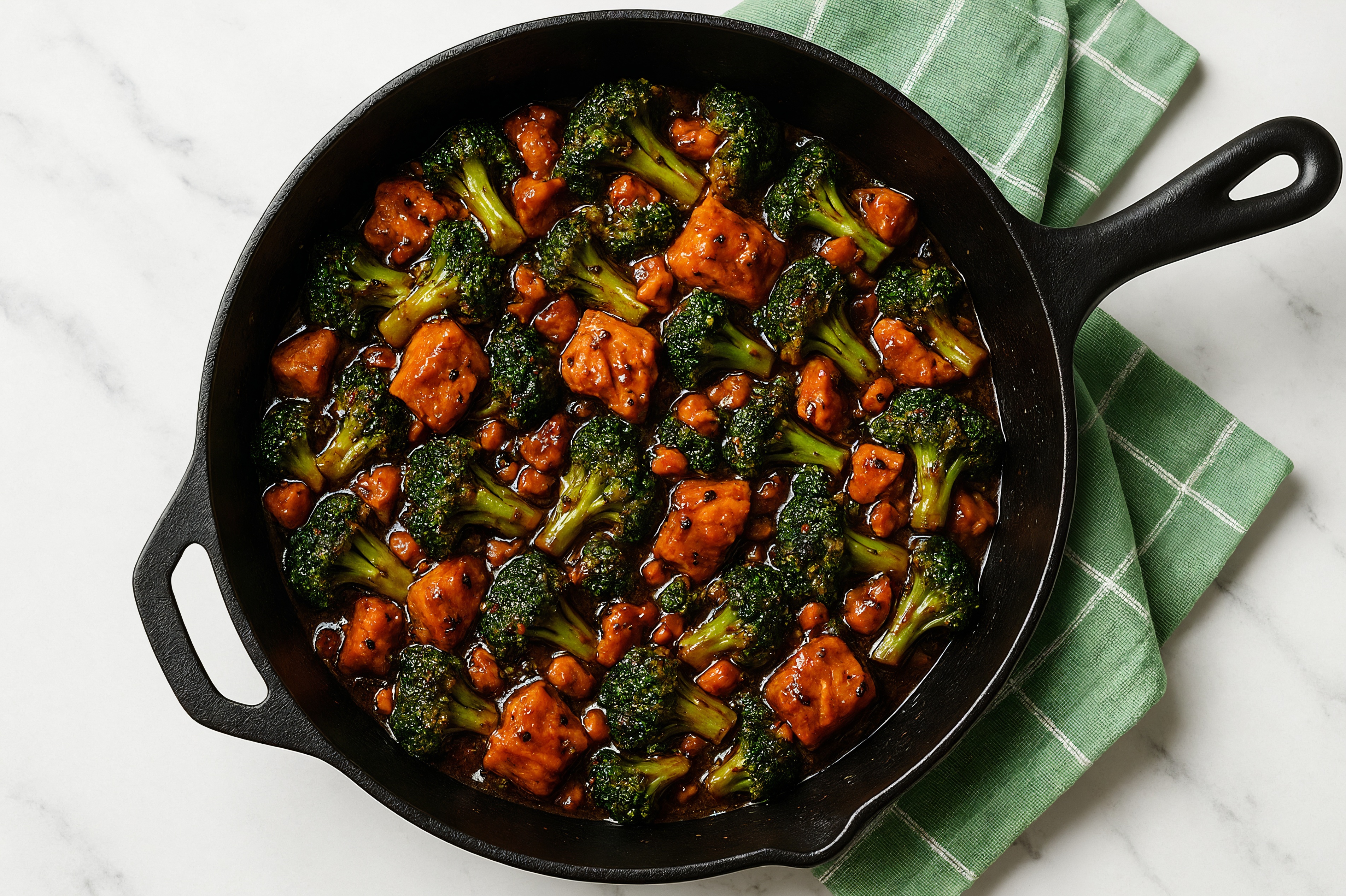 Tangy Pepper Sockeye Salmon Stir-Fry with Broccoli