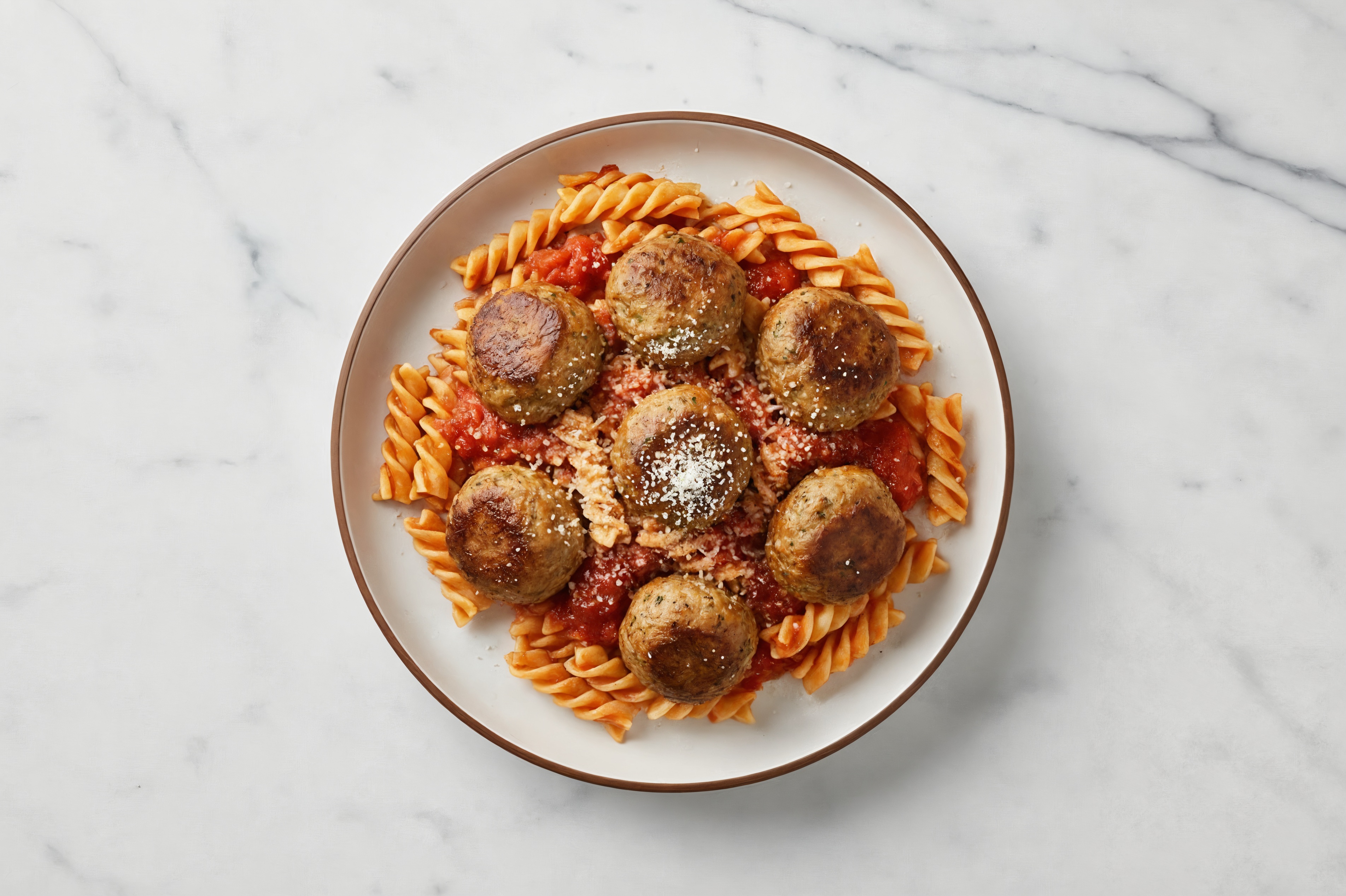 Saucy Turkey Meatball Fusilli