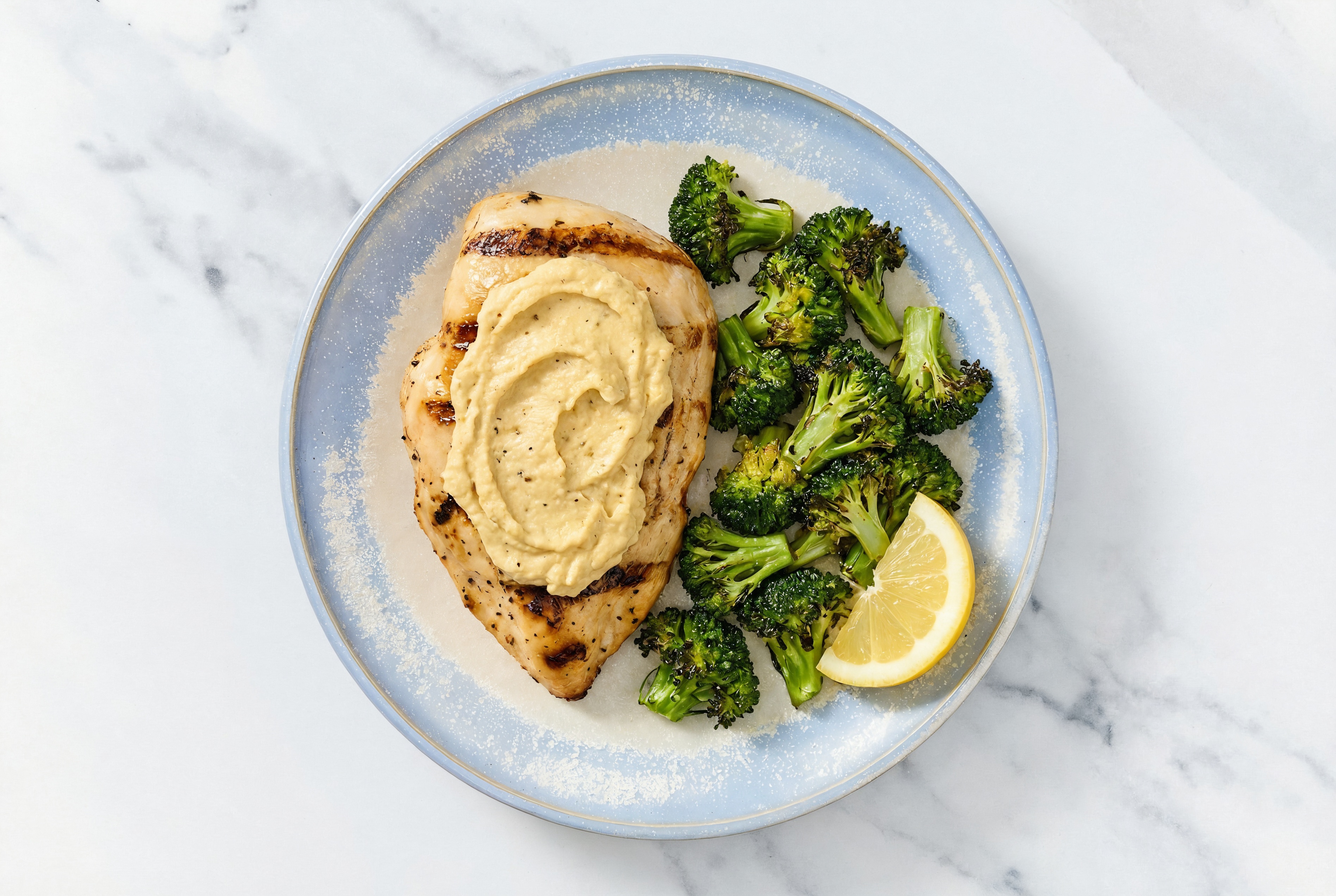 Lemony Baked Chicken + Roasted Broccoli