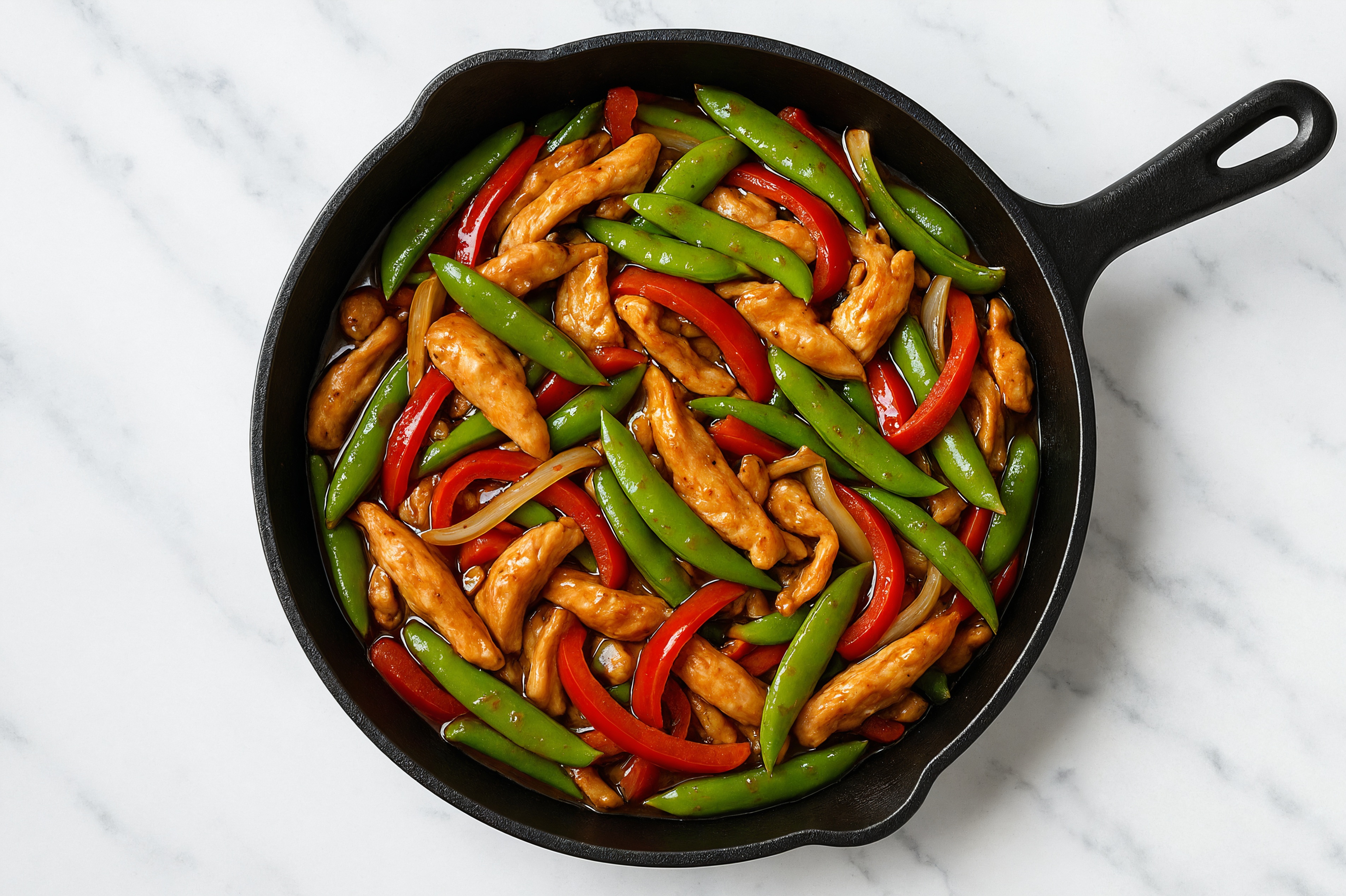 Teriyaki Chicken Stir-Fry with Snap Peas & Peppers