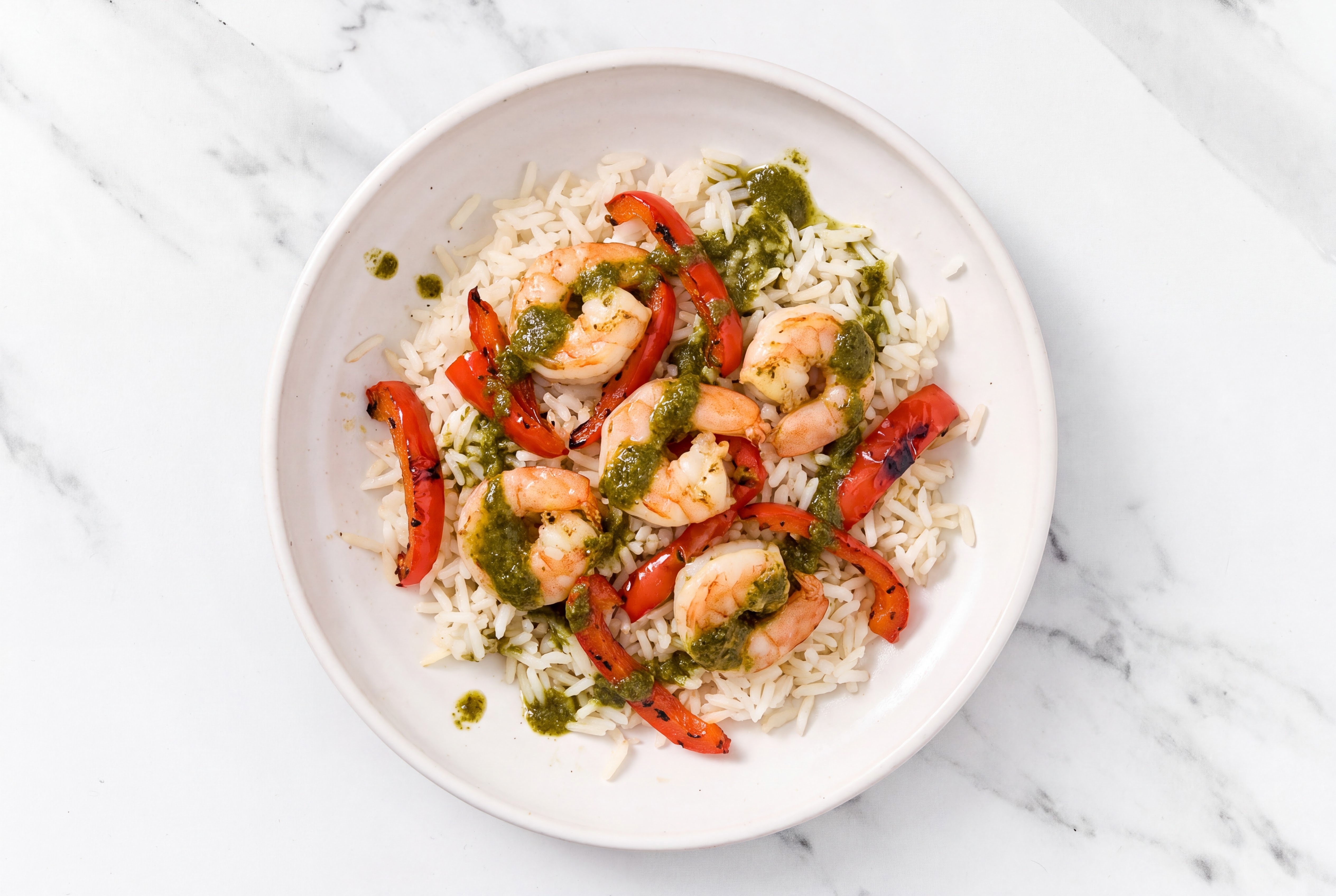 Herby Shrimp Fajita + Organic Red Pepper Long Grain White Rice Bowl