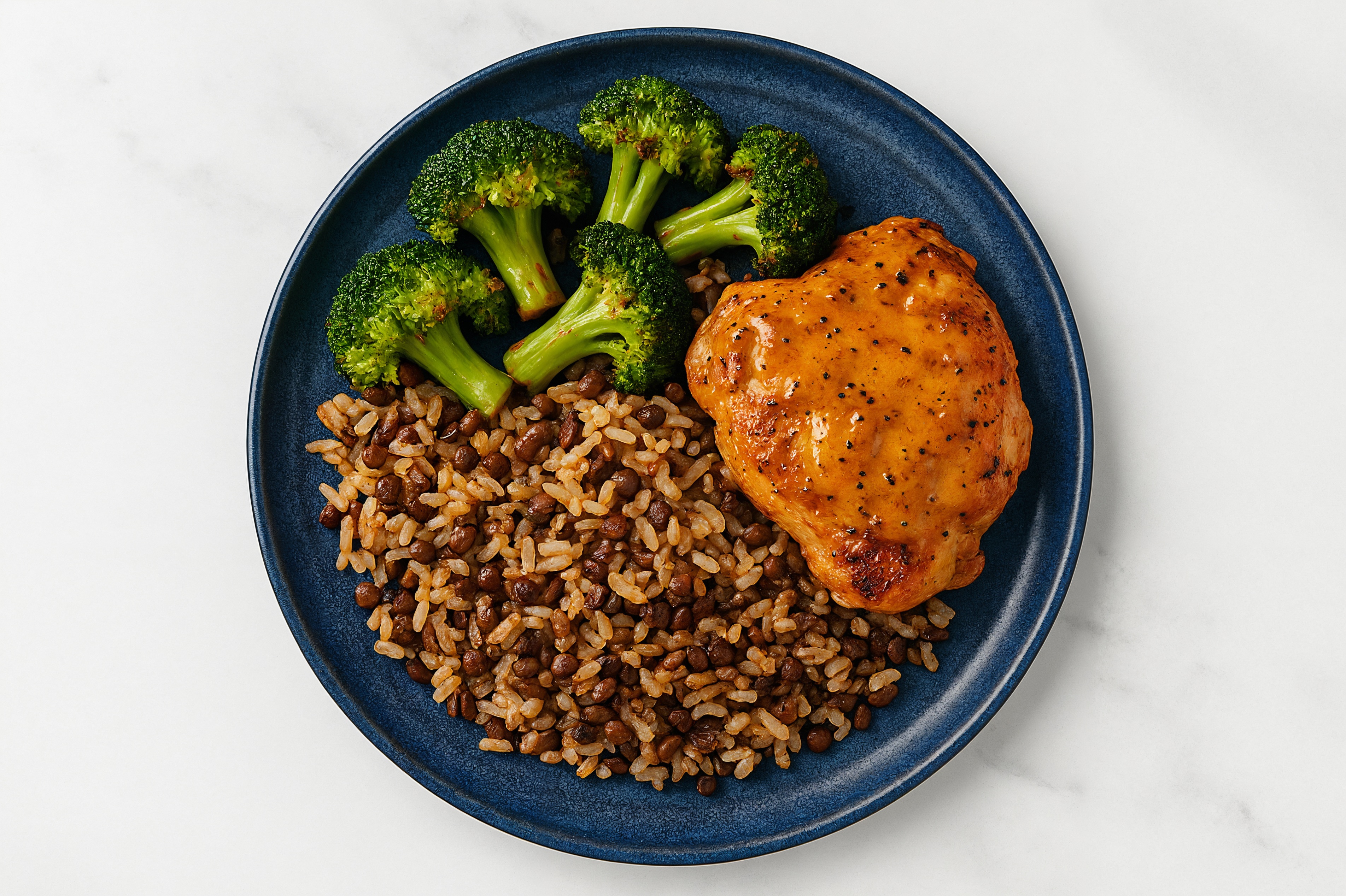 BBQ Roasted Chicken + Broccoli Bowl