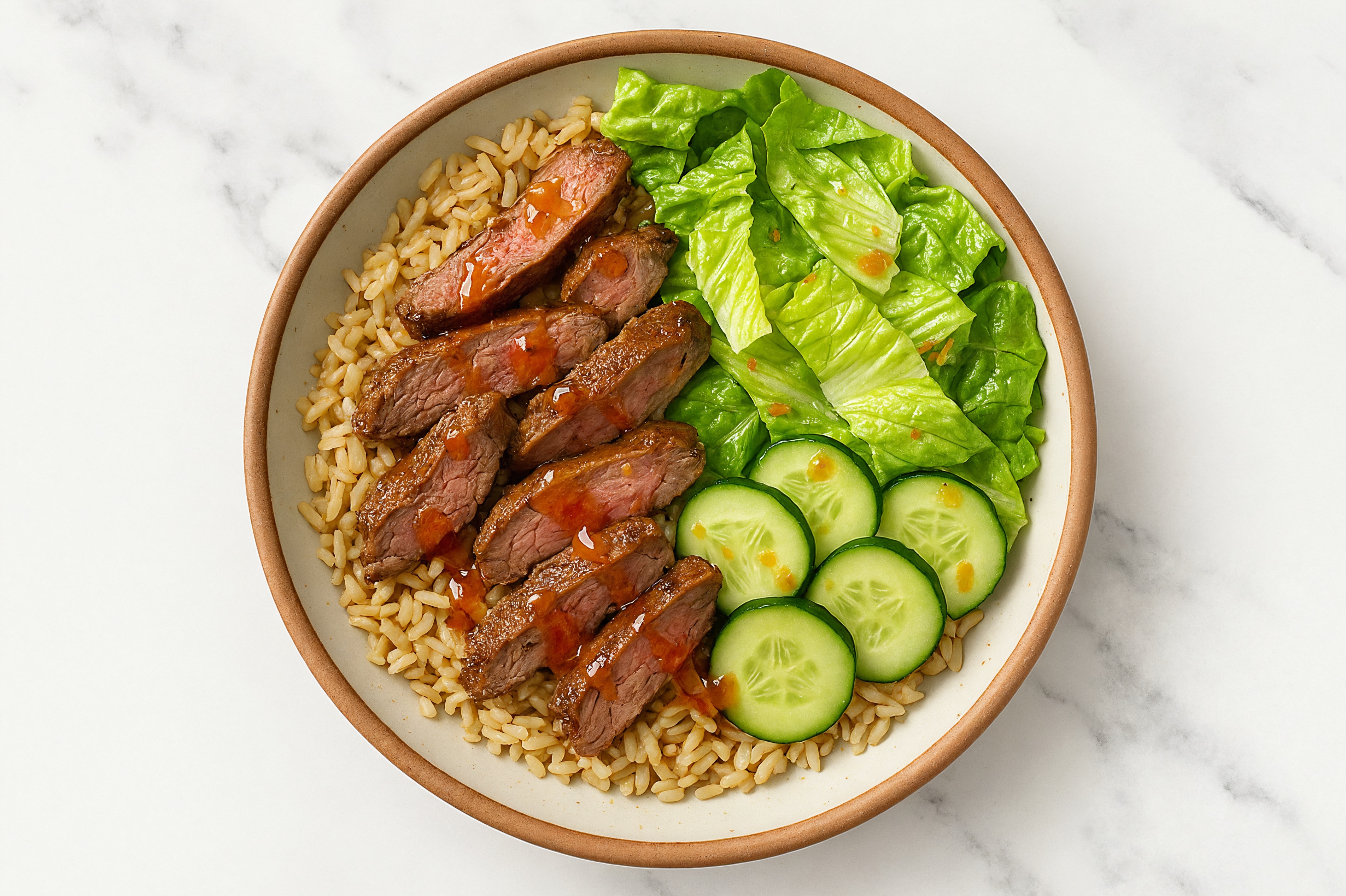 Sticky Sweet Chili Steak Grain Bowl