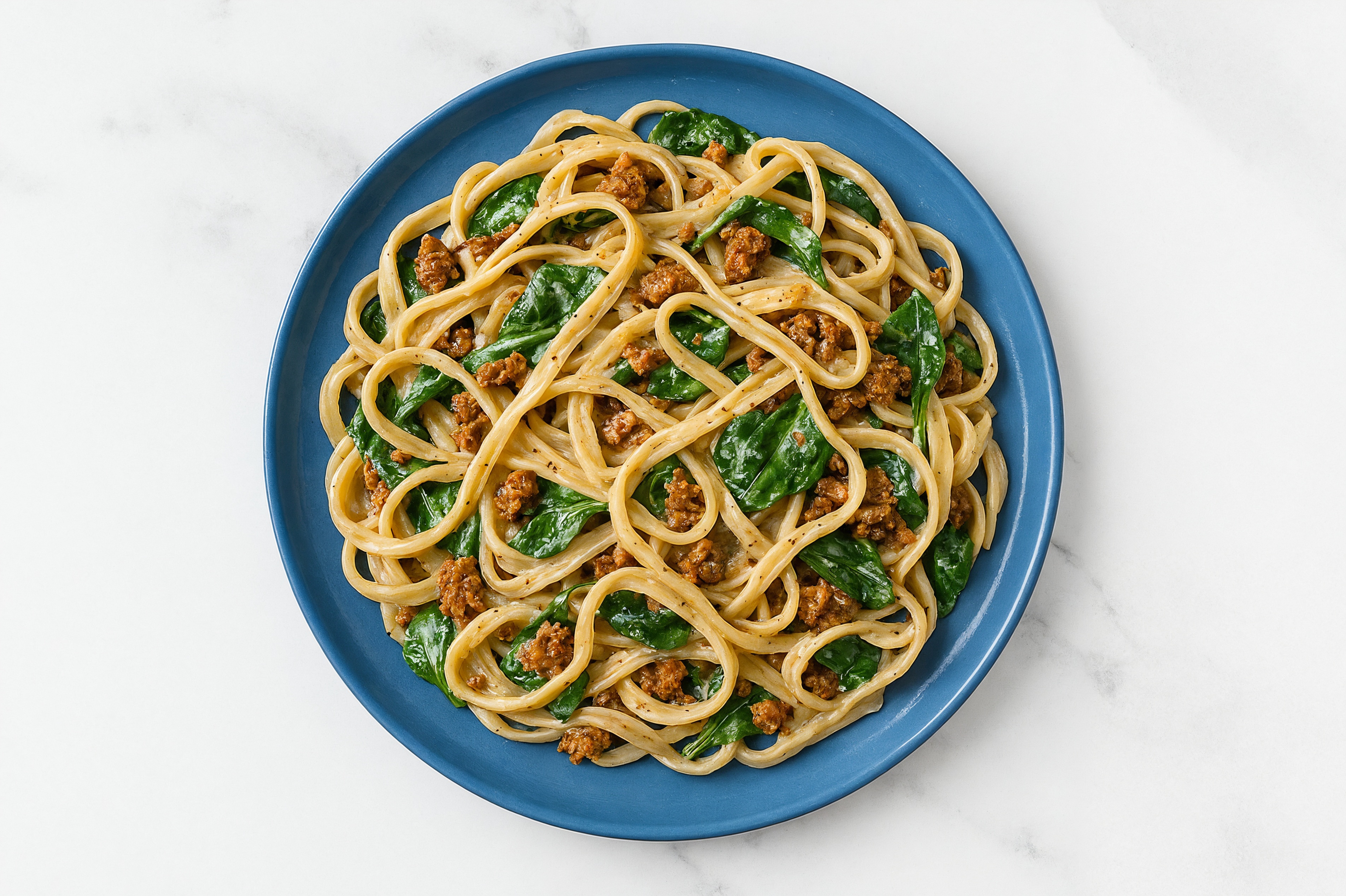 Plant-Based Chorizo + Organic Spinach Alfredo