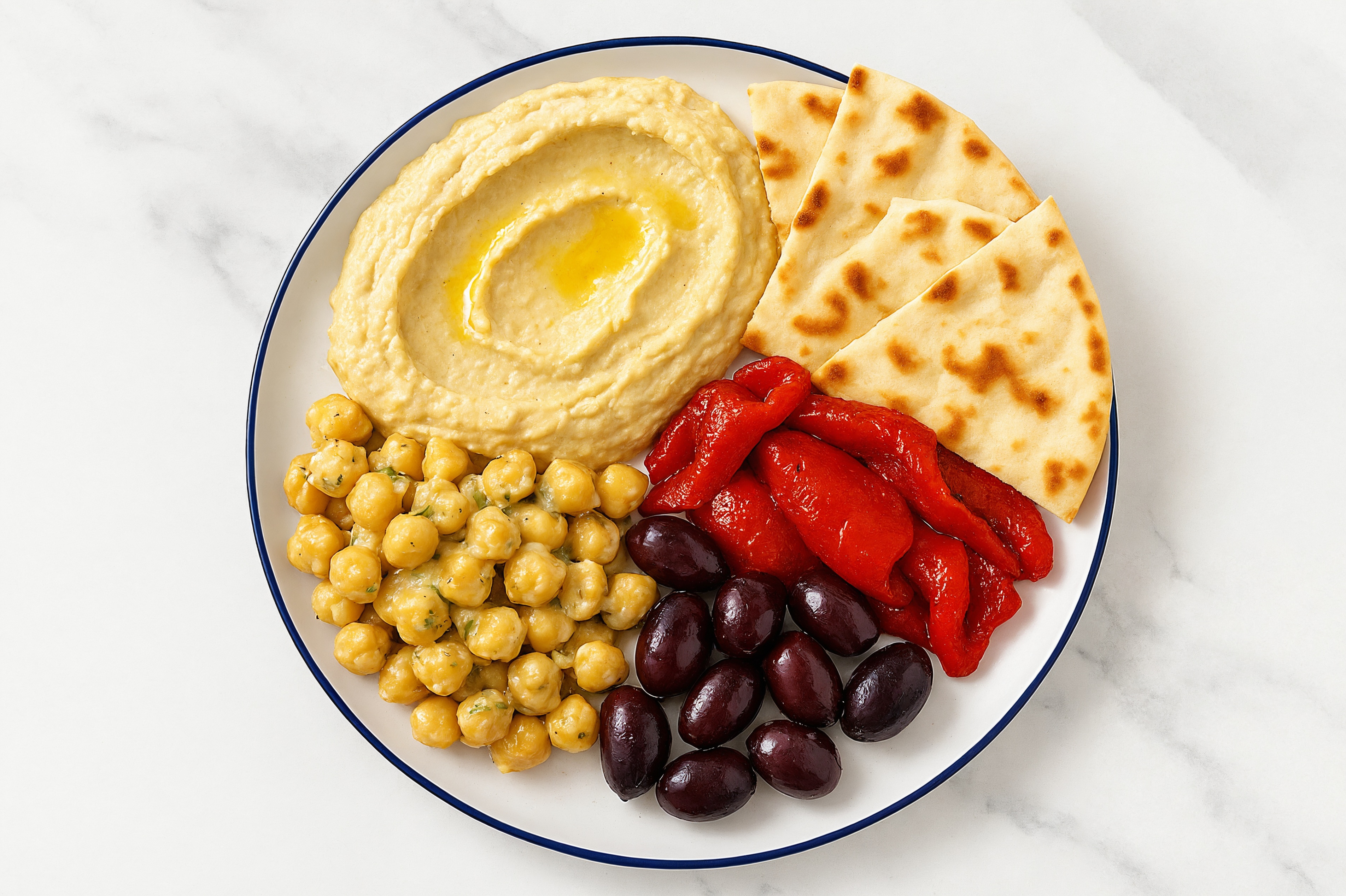  Chickpea Salad + Lemon Garlic Hummus Mezze