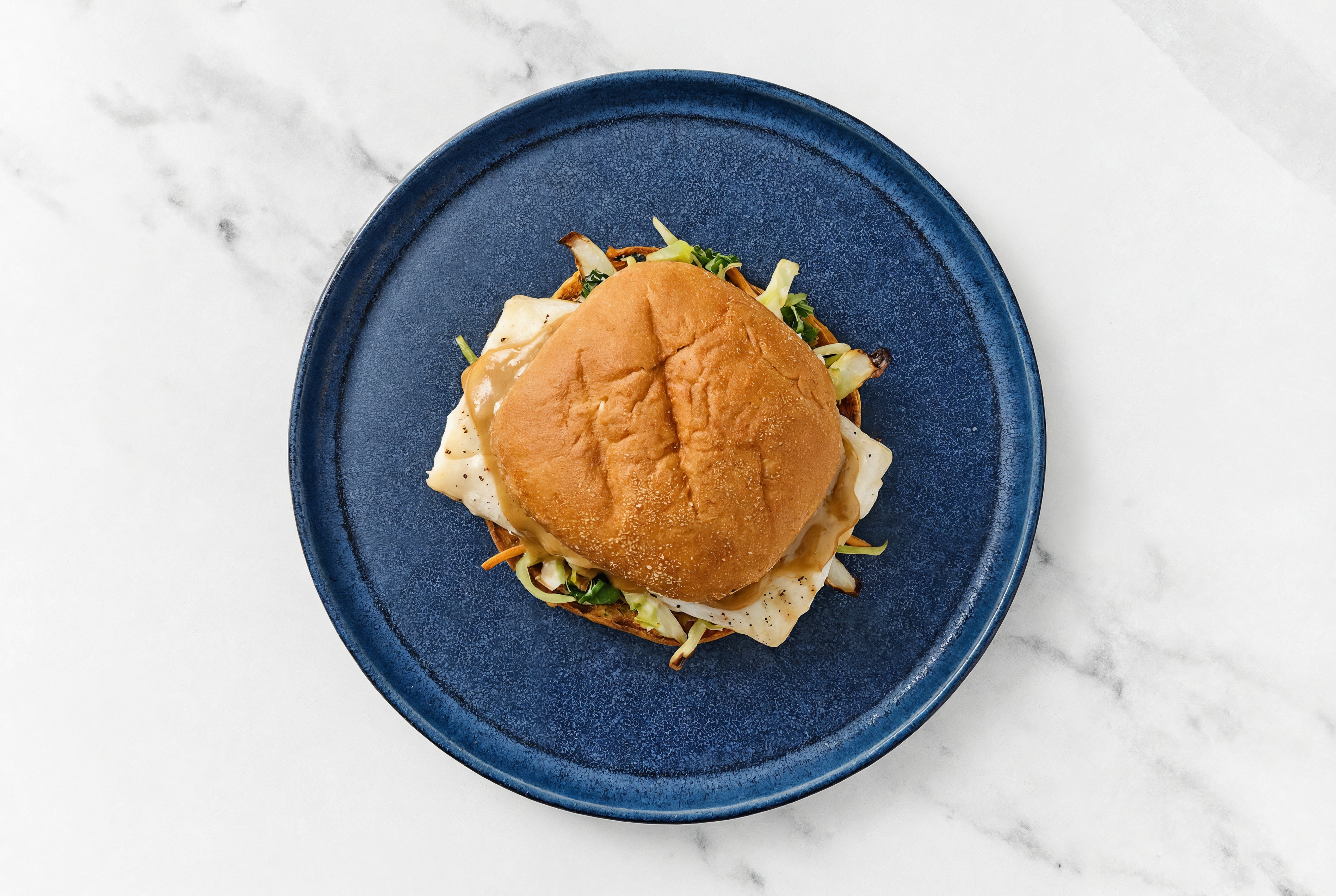 Thai Peanut Halibut Sandwich