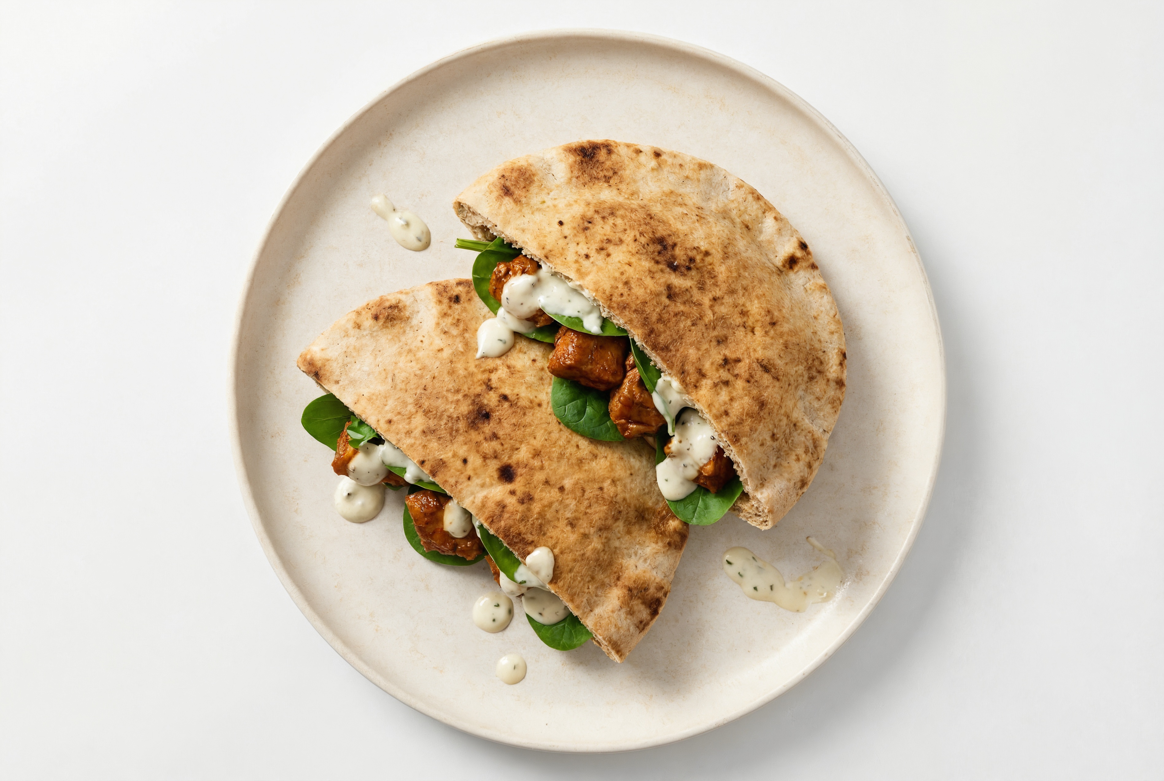 Creamy Garlic Tandoori Chicken Traditional Pita