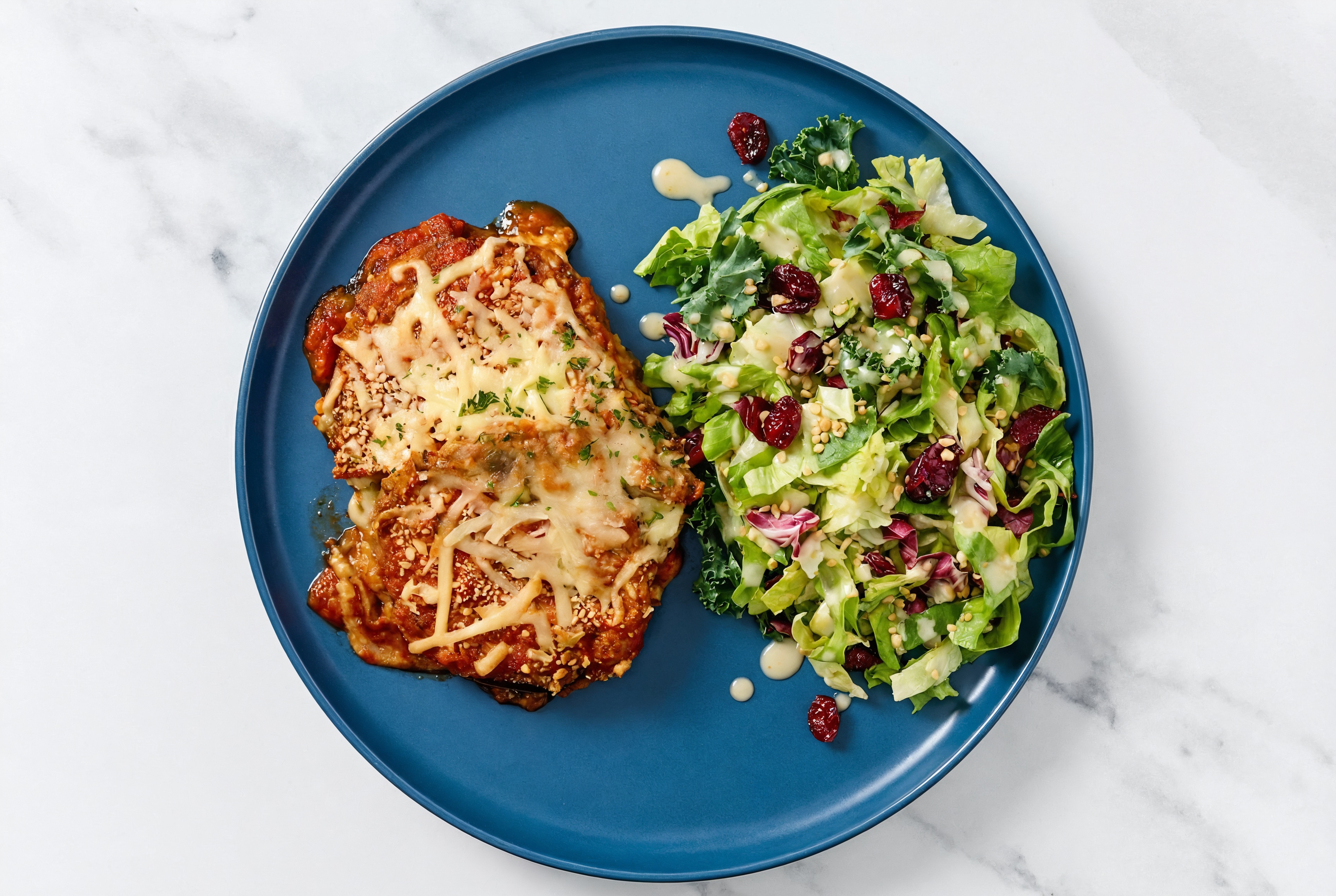 Eggplant Parmesan  + Chopped Salad