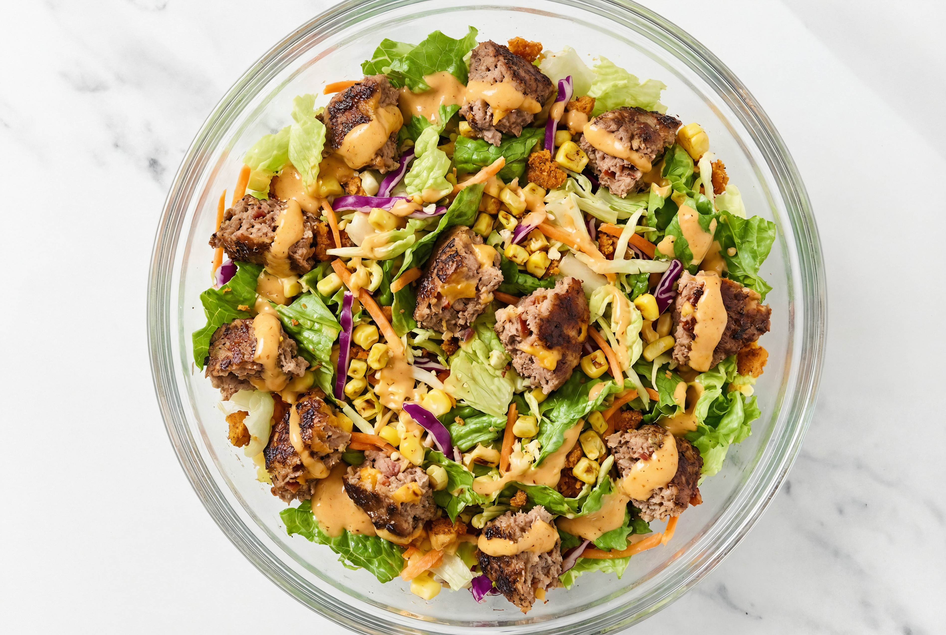 Street Corn Salad with Bacon + Cheddar Beef