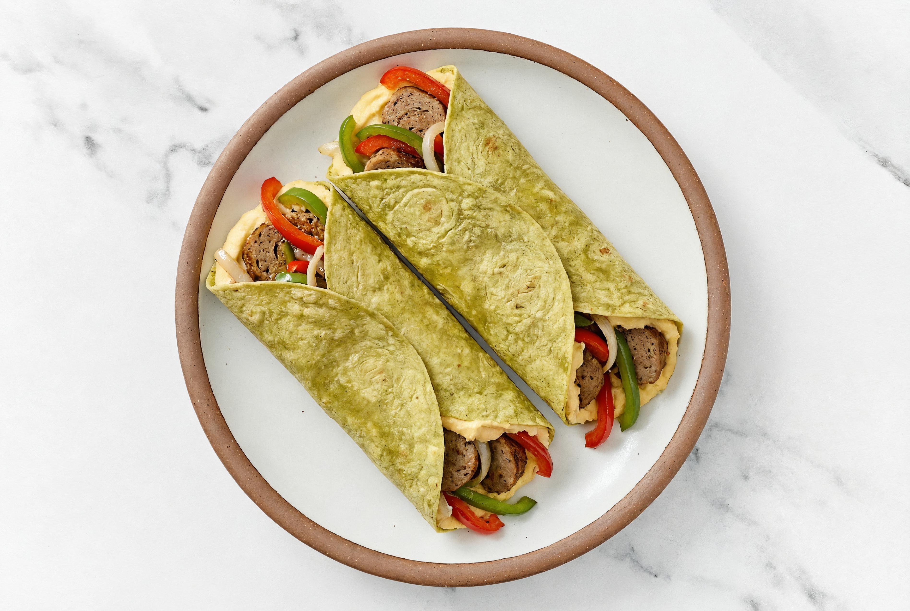 Olive Oil Sea Salt Hummus Meatball Spinach Wrap