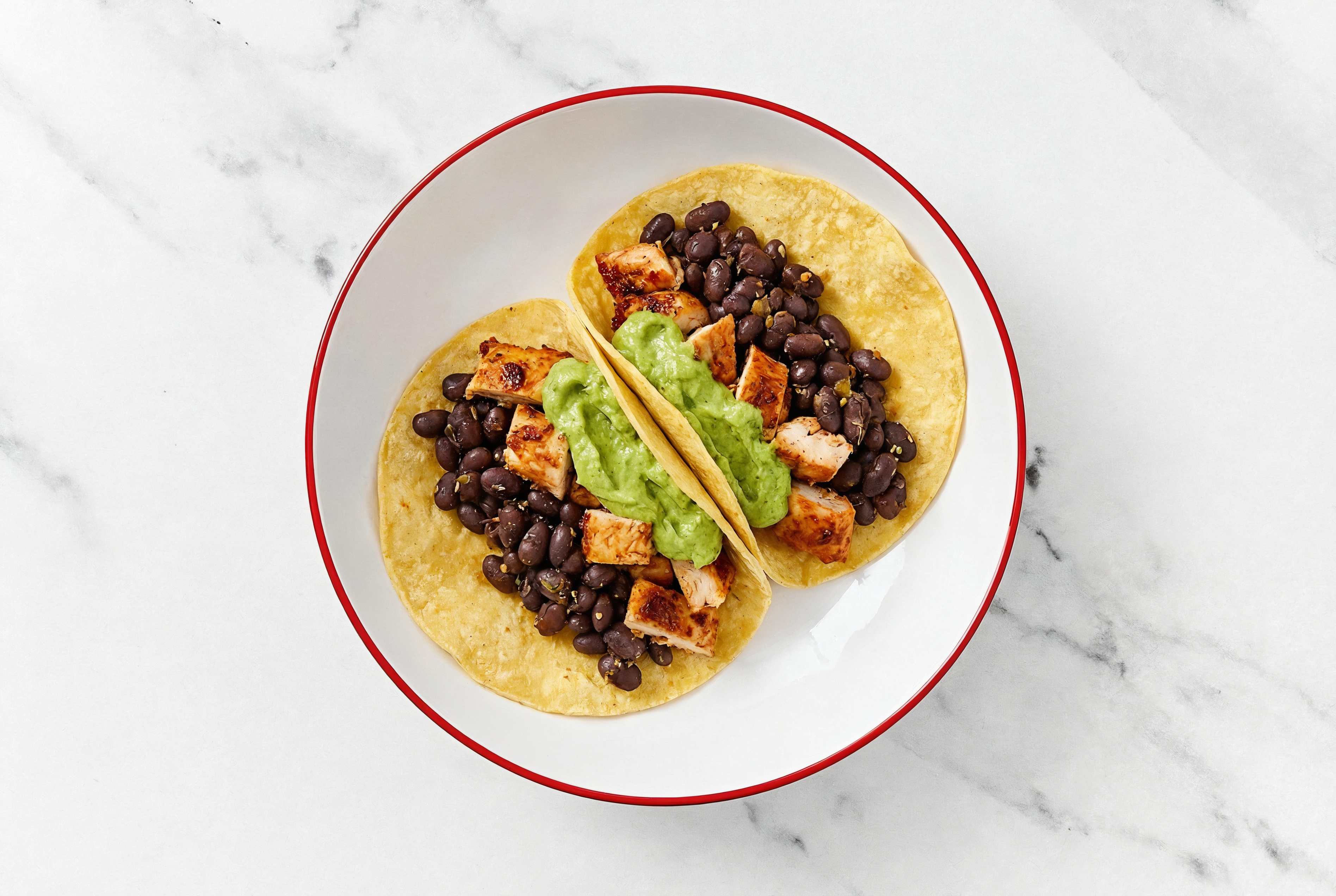 Herby Chipotle Chicken Tacos with Avocado & Spiced Beans