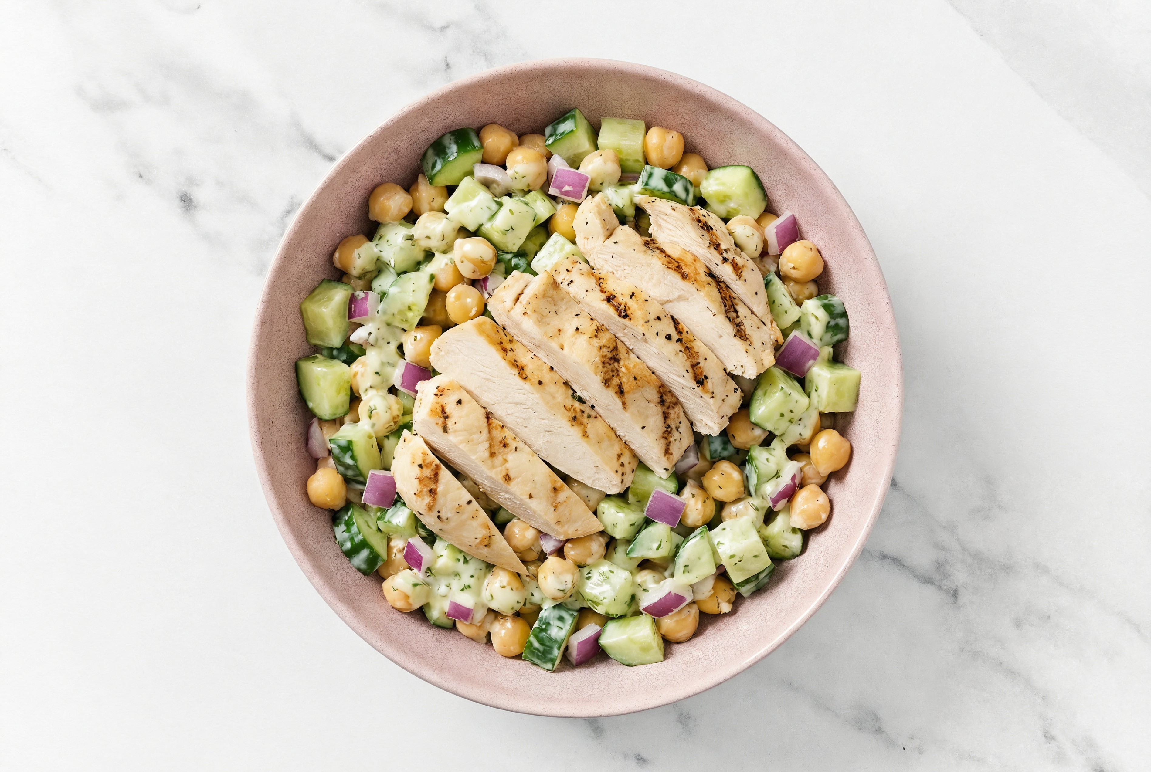 Jalapeño Chickpea + Grilled Chicken Salad