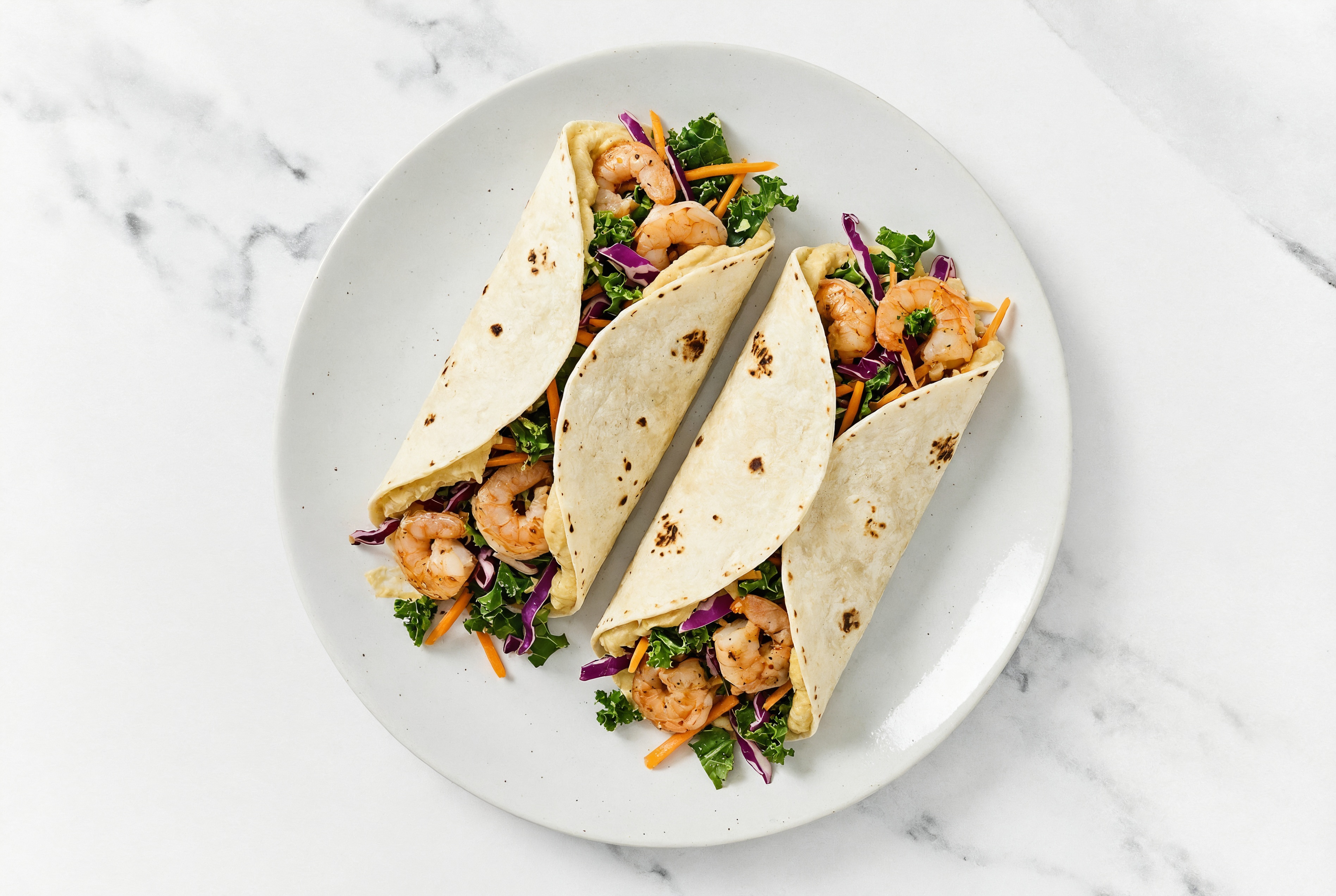 Vibrant Gulf Shrimp +  Rainbow Veggie Wrap