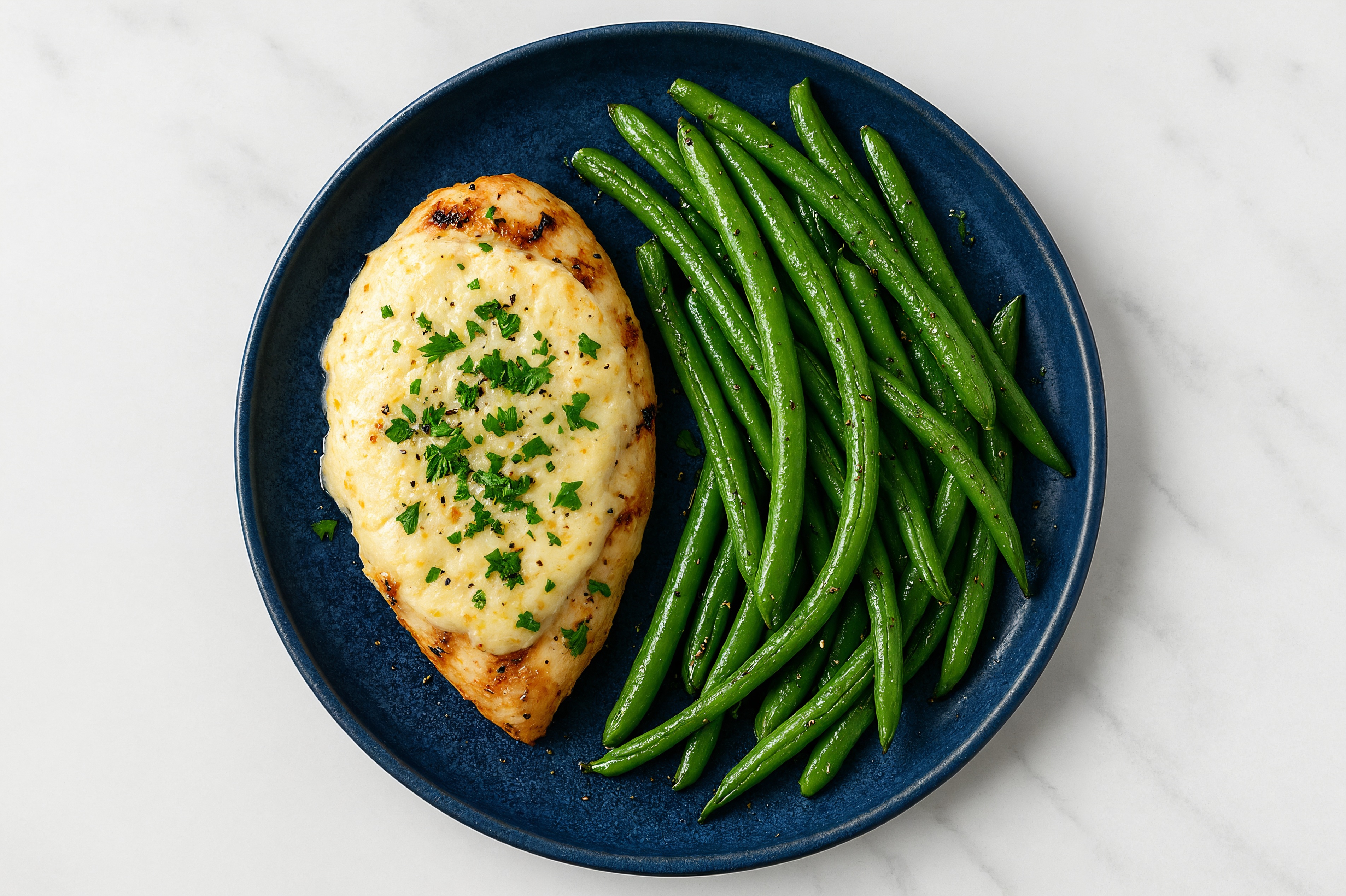 Herby All-in-One Parmesan Seasoned Grilled Chicken Breast + Veggies
