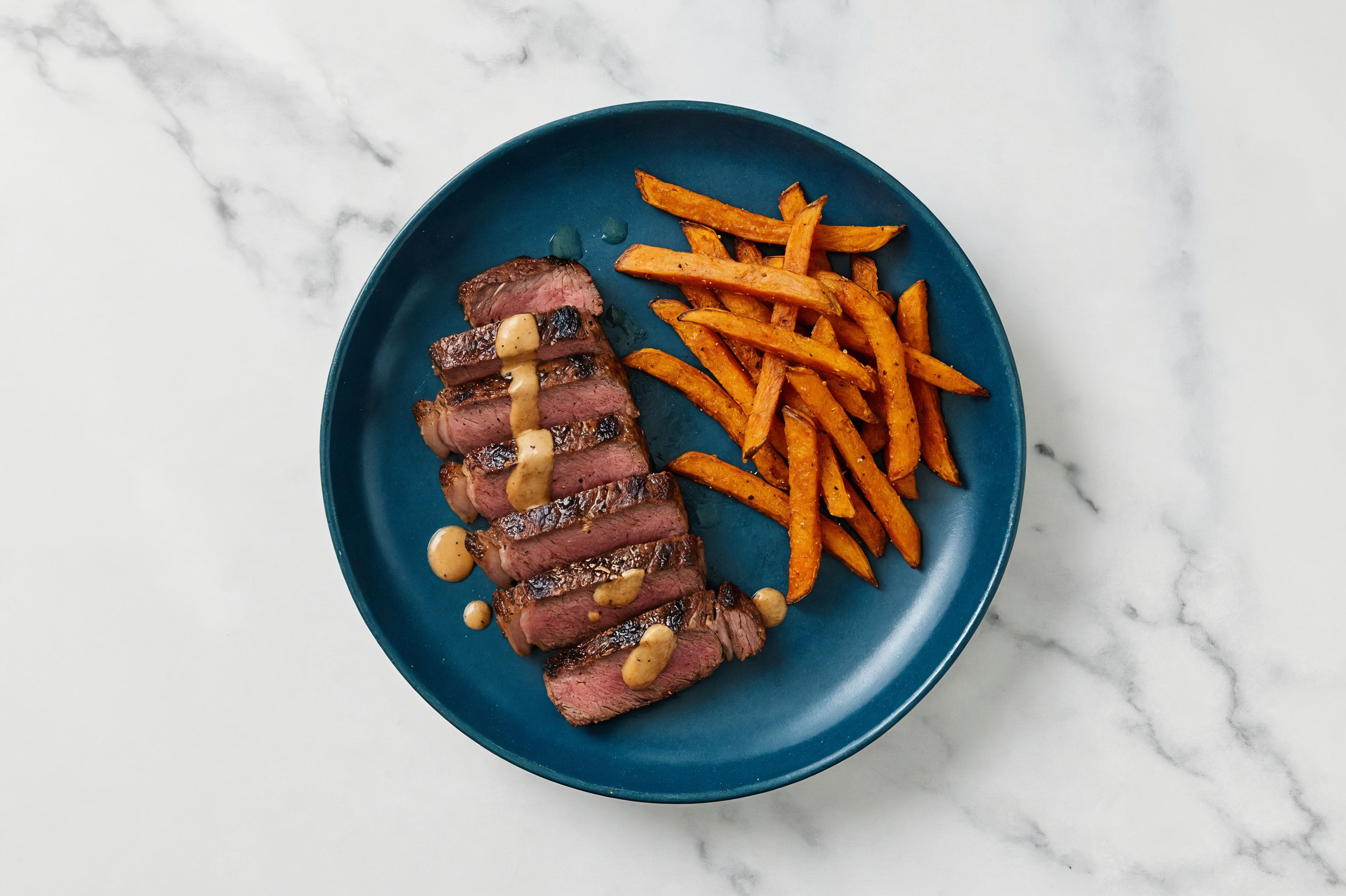 BBQ Steak + Sweet Potato Fries