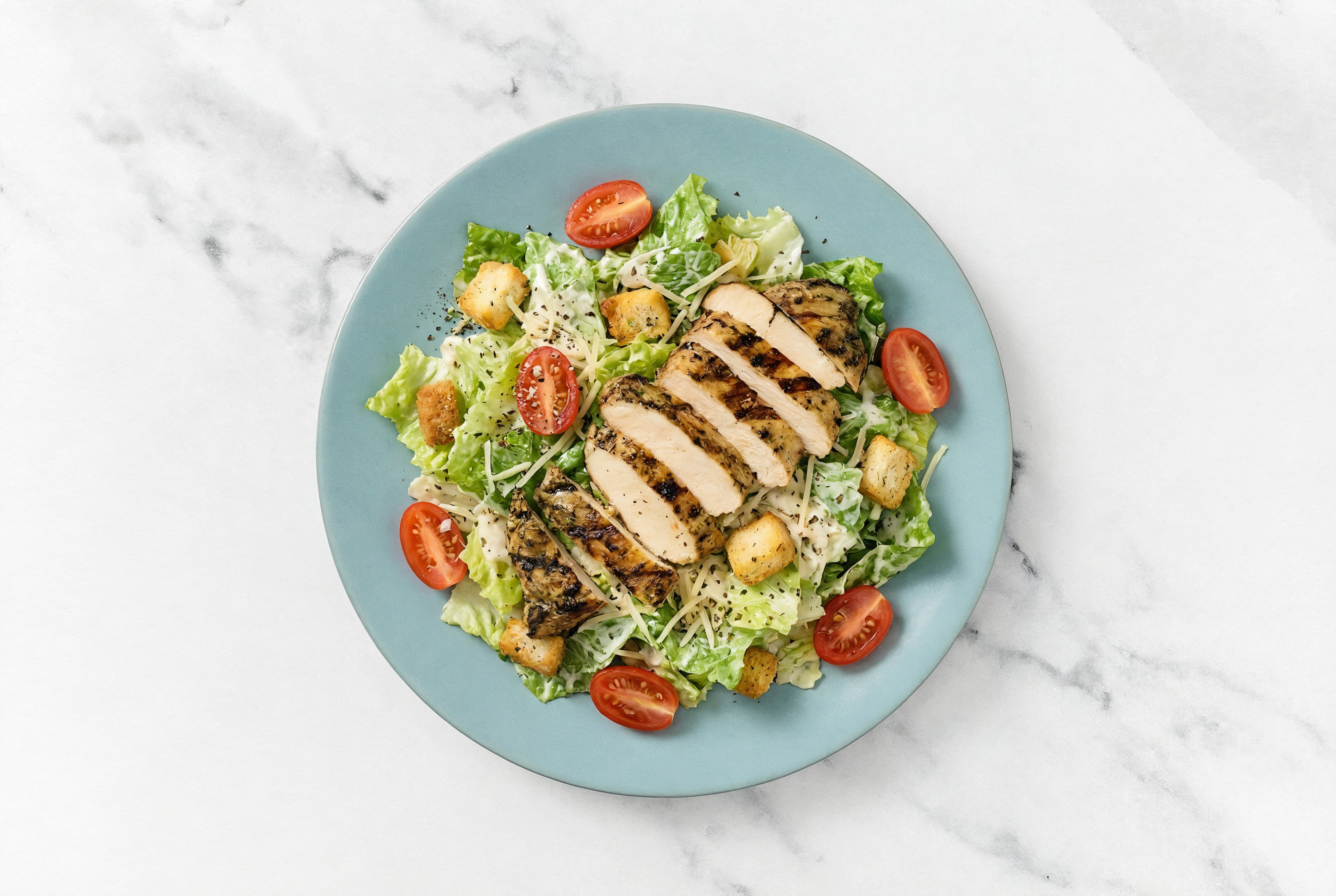  Tomato + Mediterranean Grilled Chicken Breast Caesar Salad