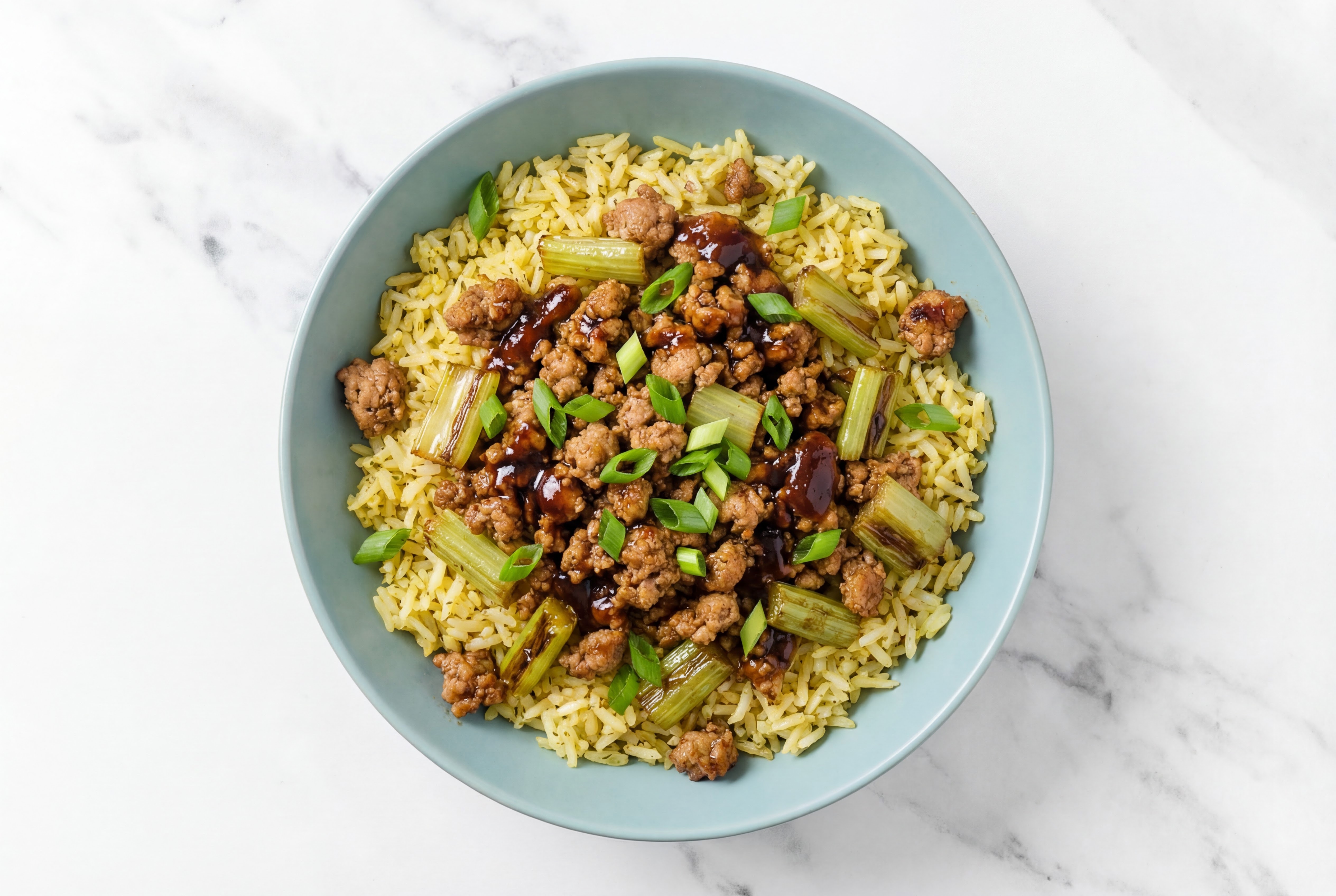  Teriyaki Ground Turkey Seasoned Jasmine Rice Bowl