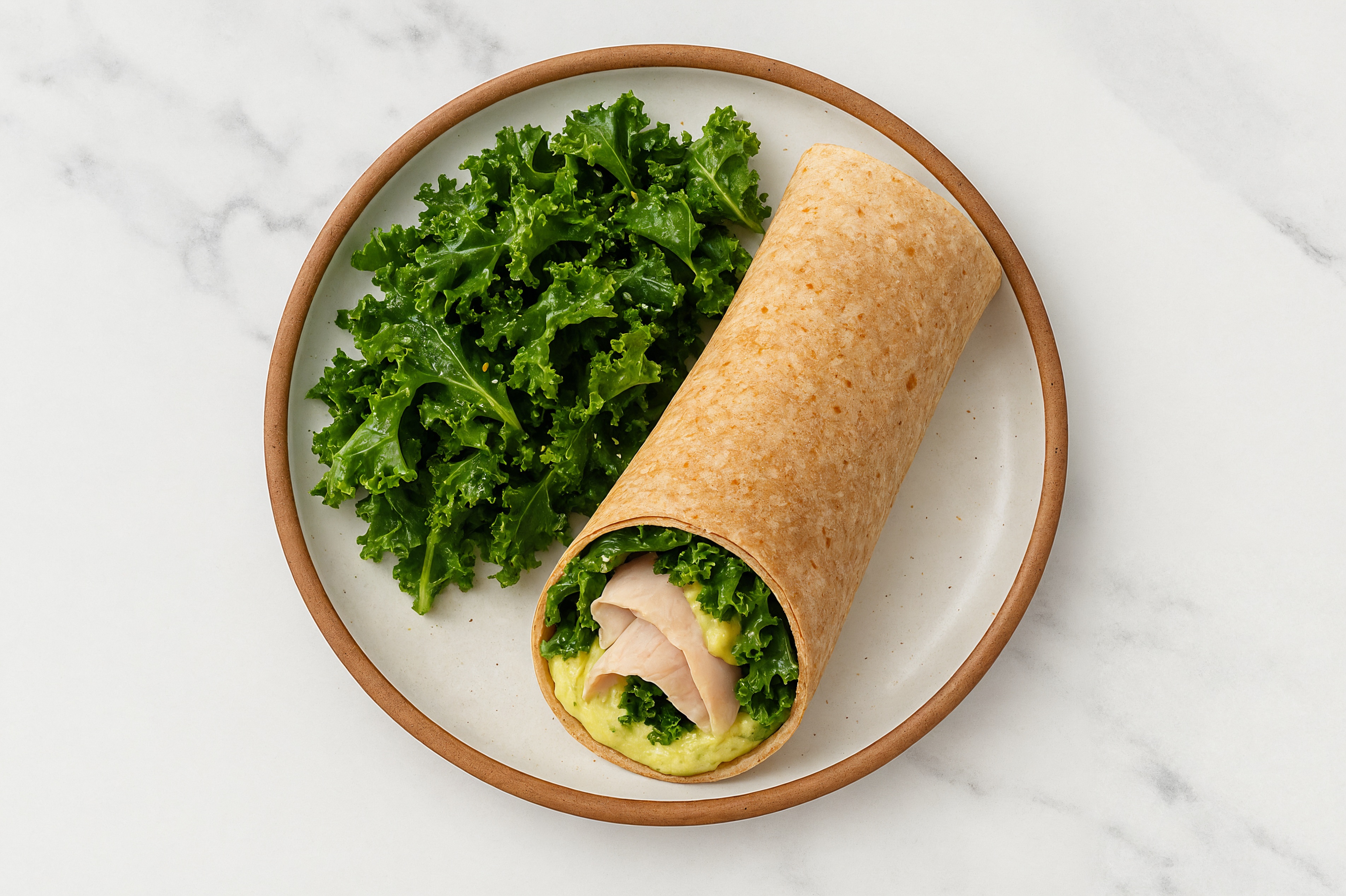 Spinach Artichoke Oven-Roasted Sliced Turkey Breast + Greens Wrap