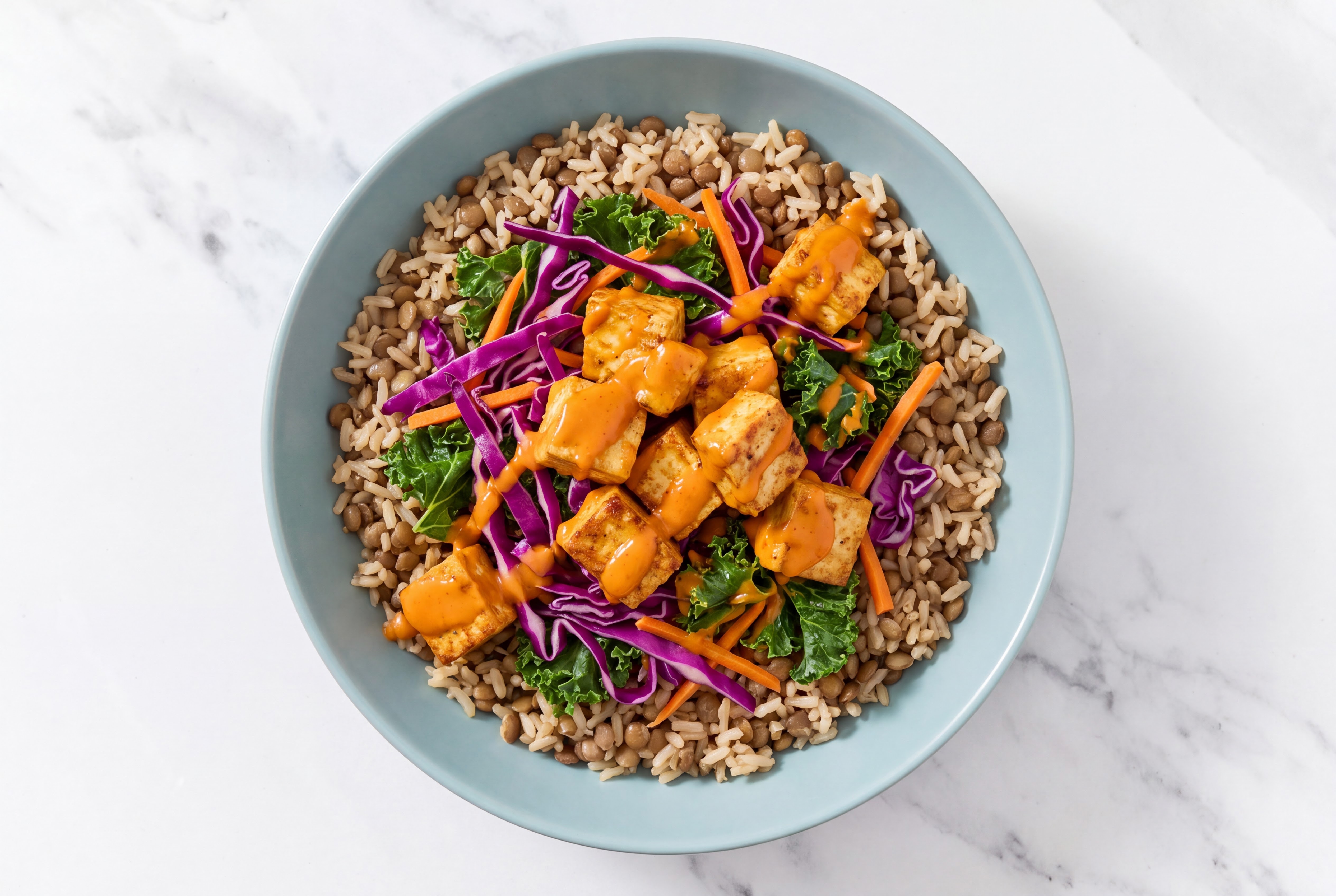 Dill Buffalo Savory Spiced Tofu Bites Protein Bowl