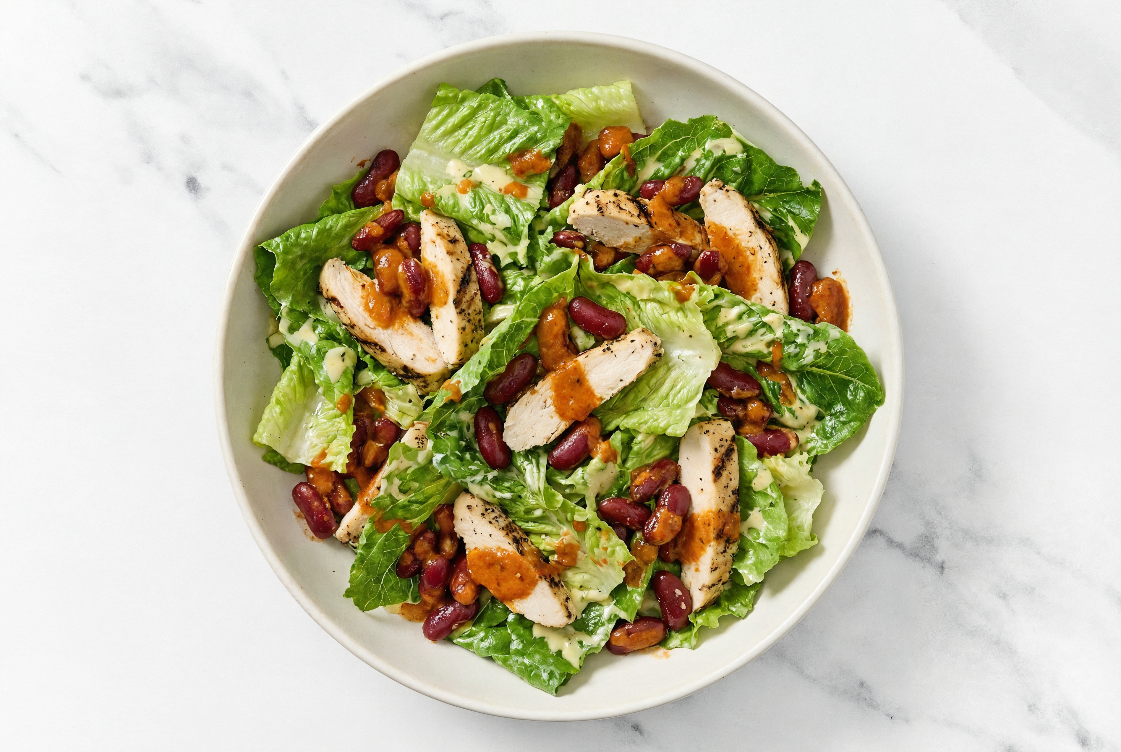 Tikka Masala Kidney Beans + Chicken Salad