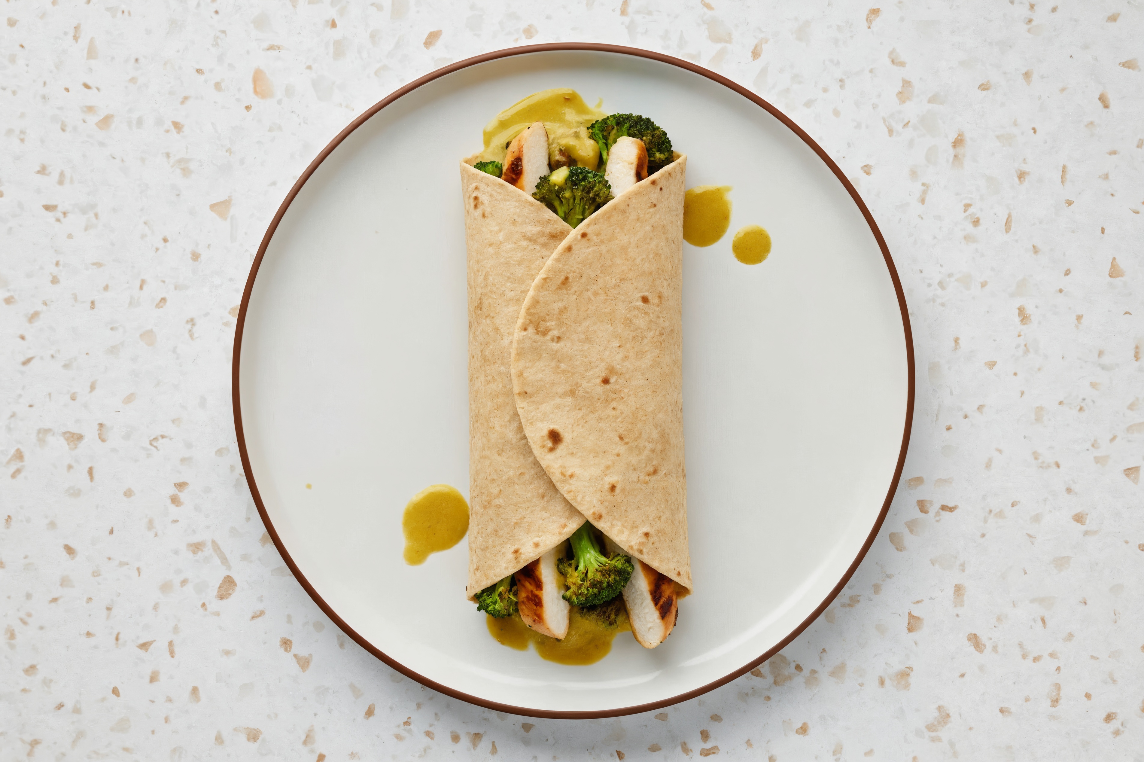 Whole Grain Curry Seasoned Grilled Chicken Breast + Veggie Wrap