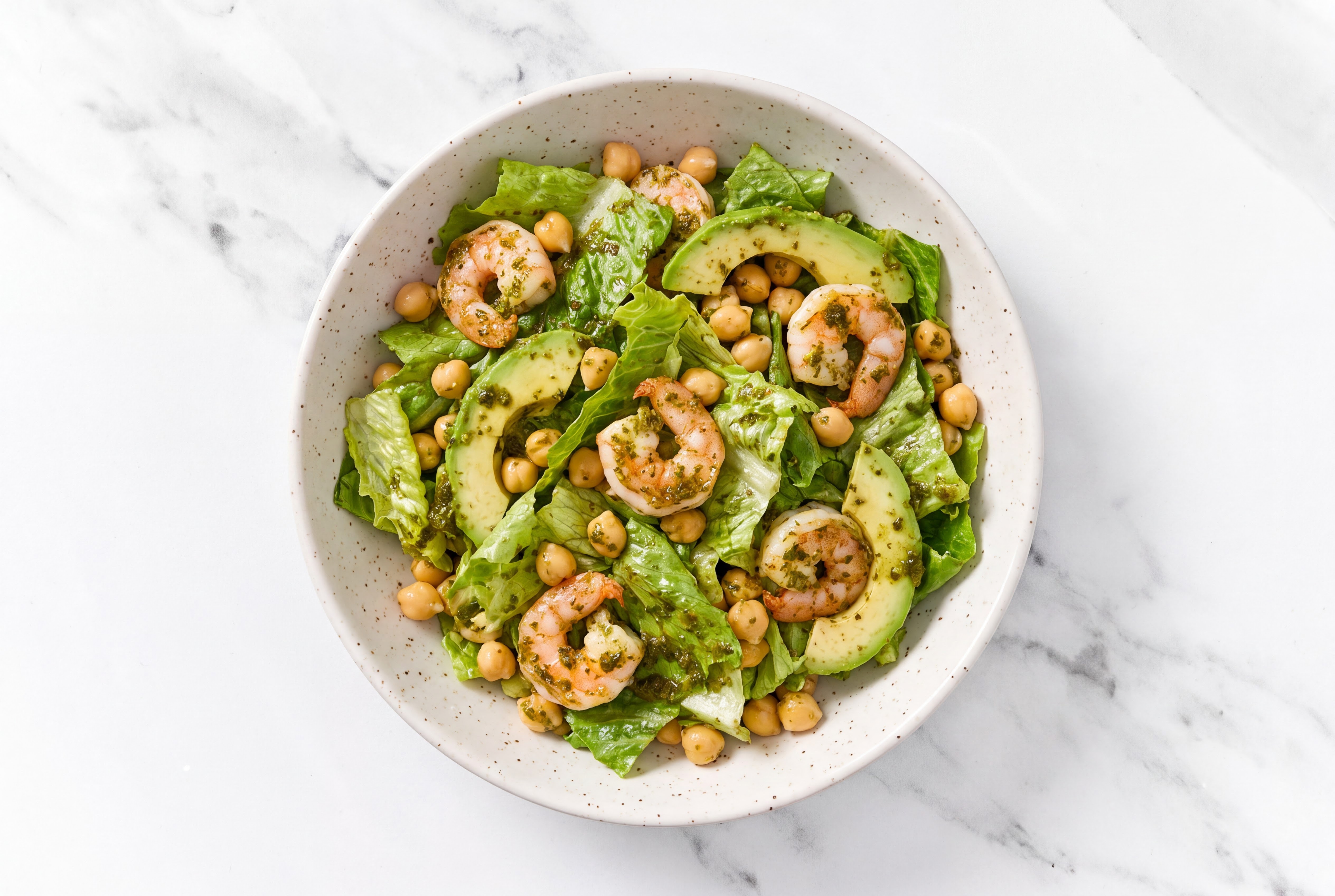 Herby Shrimp + Avocado Salad