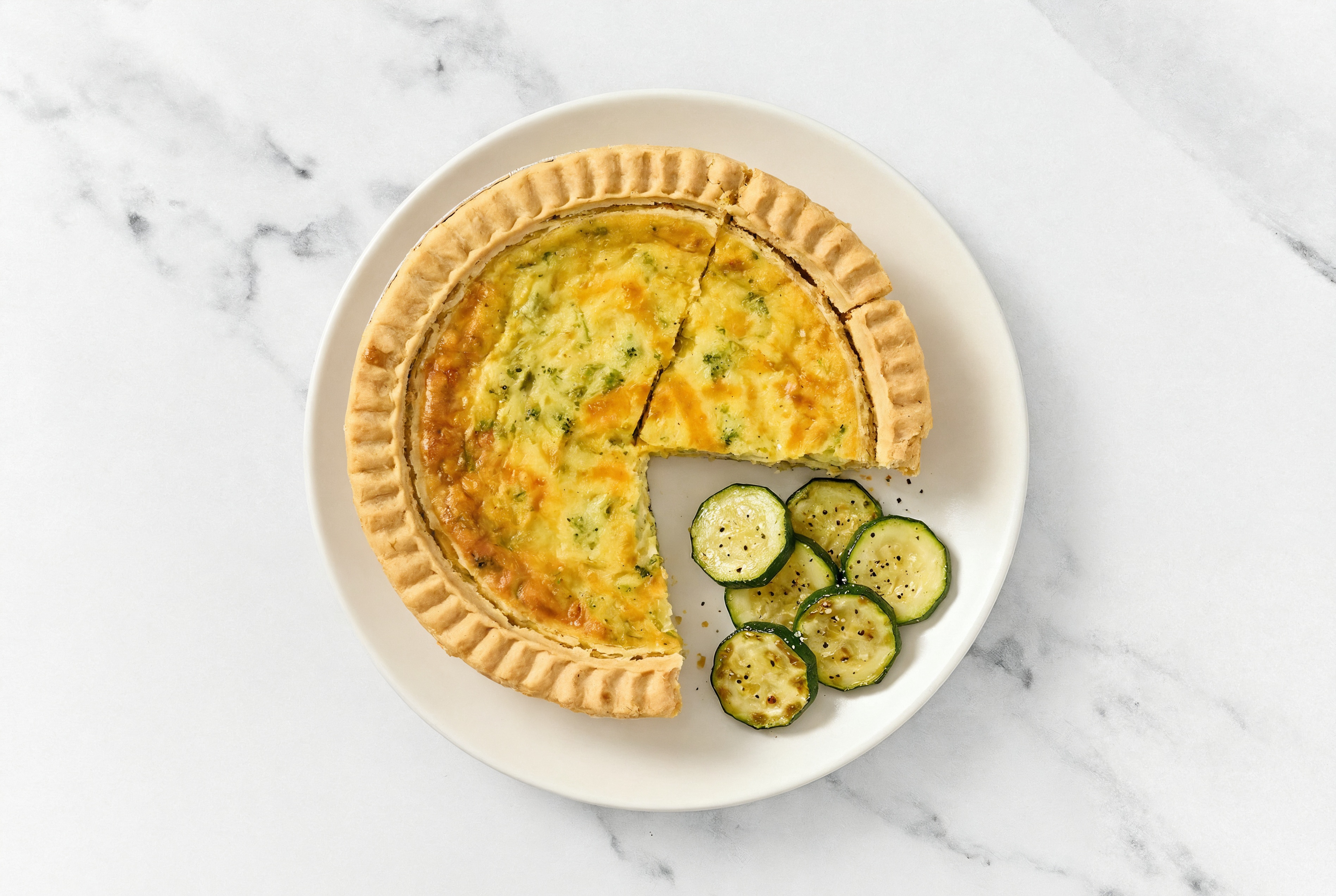 【1月】chakuꕤ*.゜ Broccoli & Cheddar Quiche with Zucchini | Hungryroot