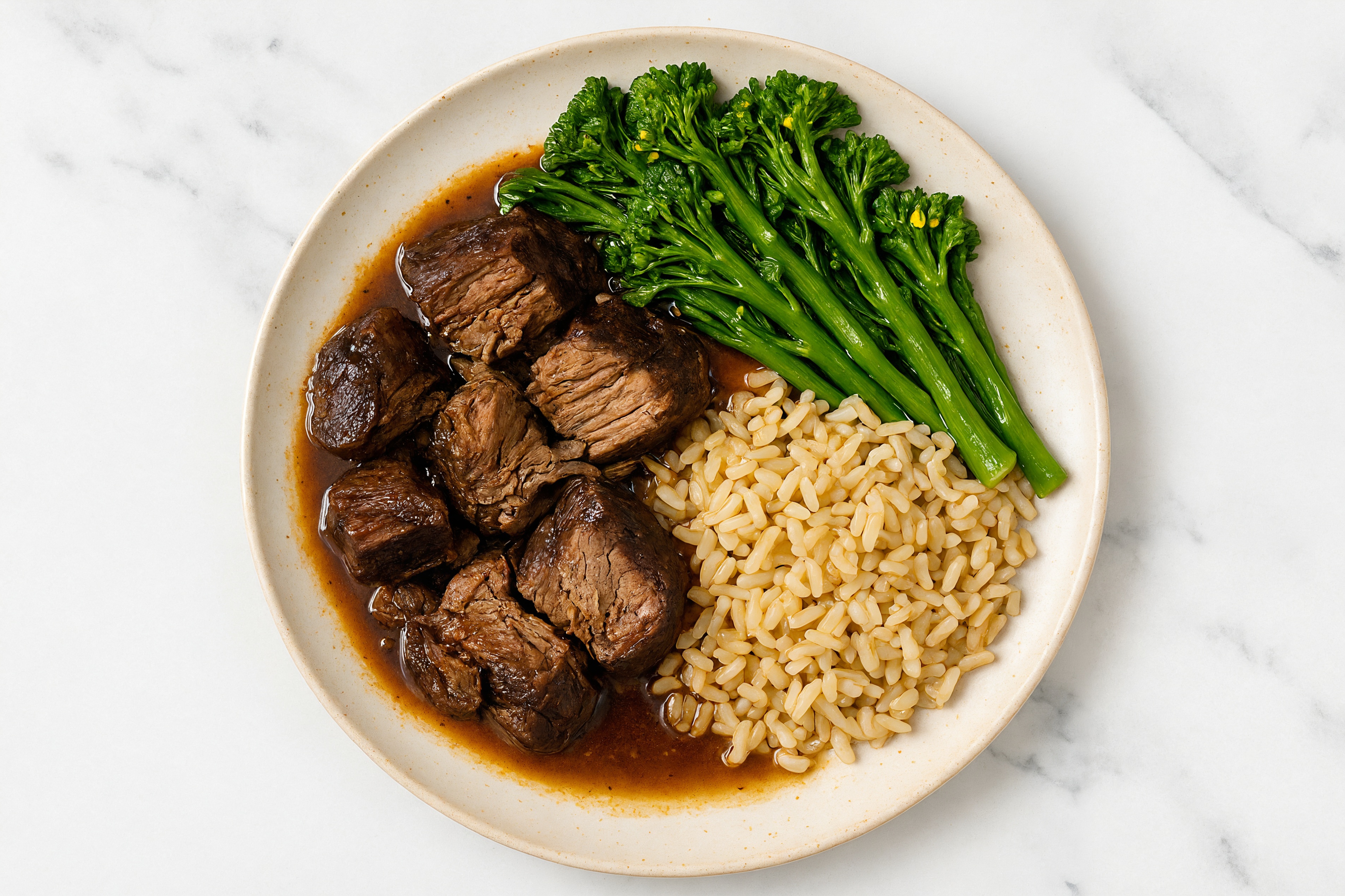 Beef Short Ribs with Broccoli + Brown Rice