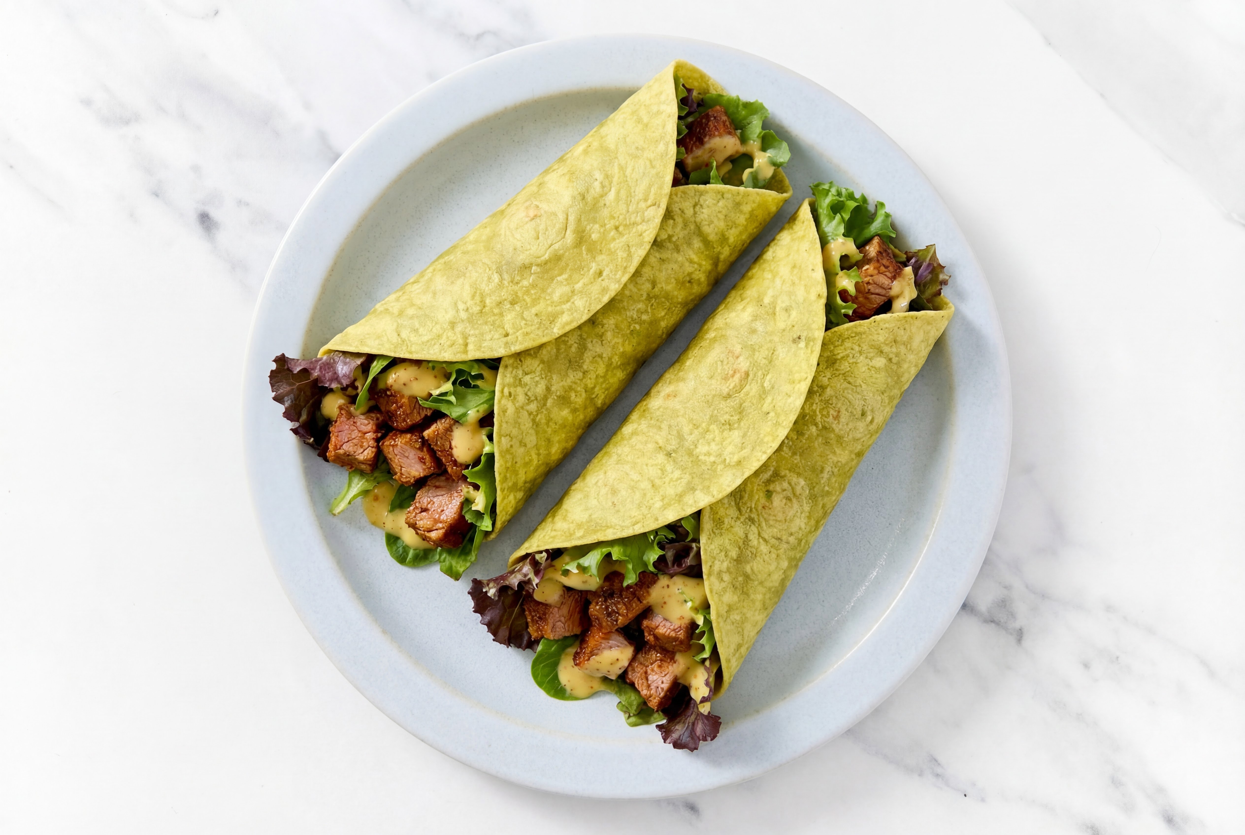 Spinach Flank Steak Wrap with Honey Mustard