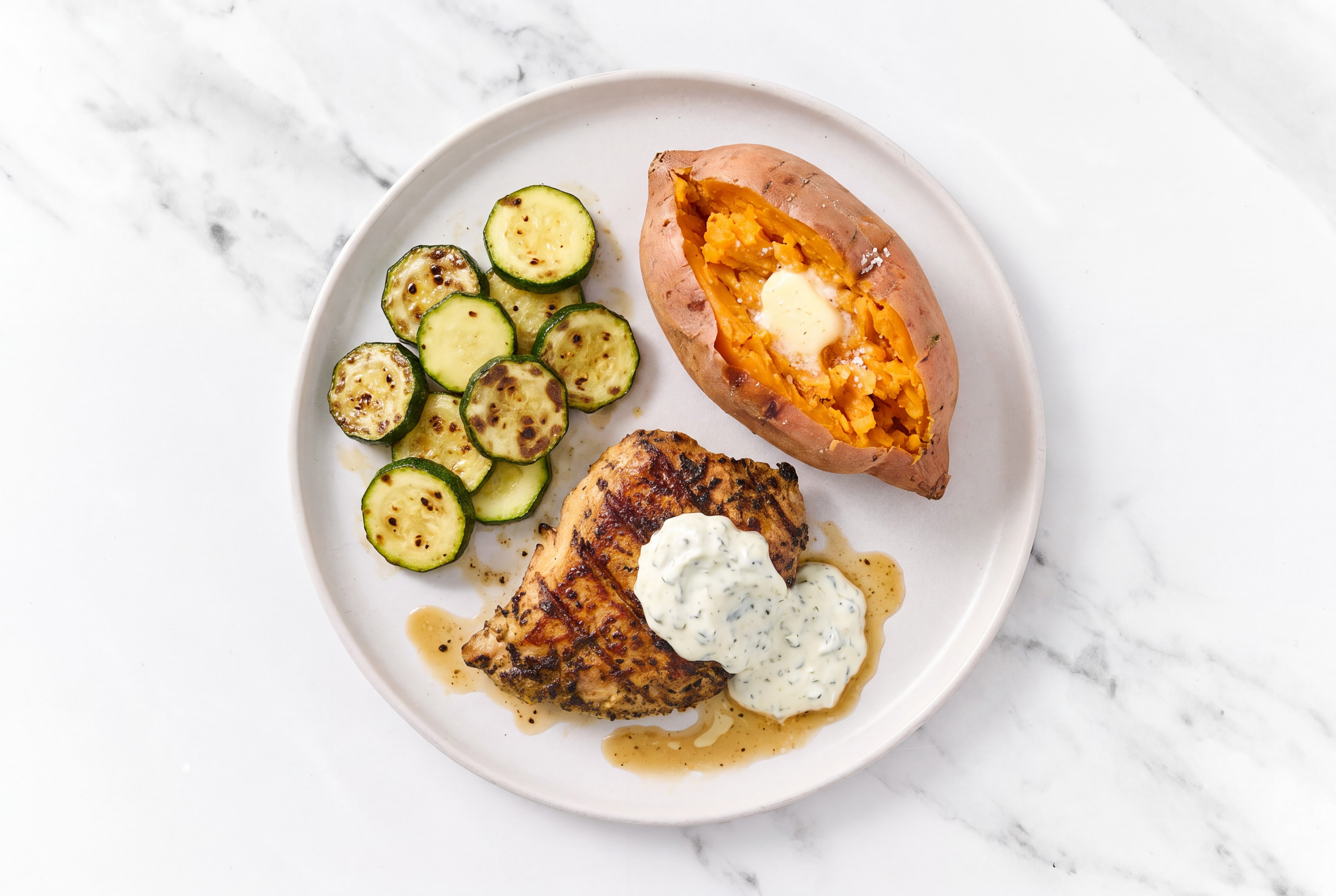  Grill-less Mediterranean Grilled Breast Chicken Plate