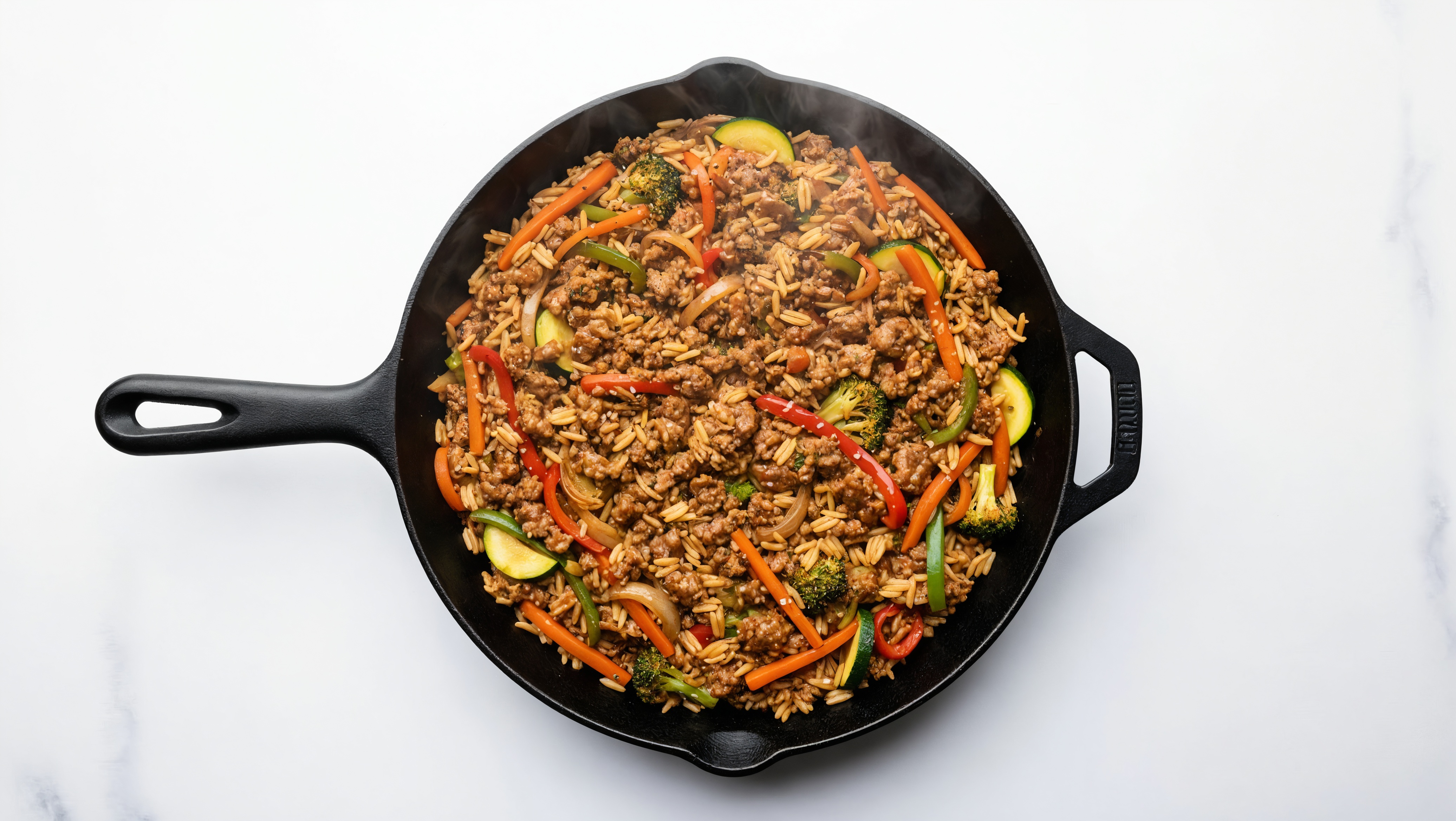  Teriyaki Veggie + Ground Beef Patties Stir-Fry
