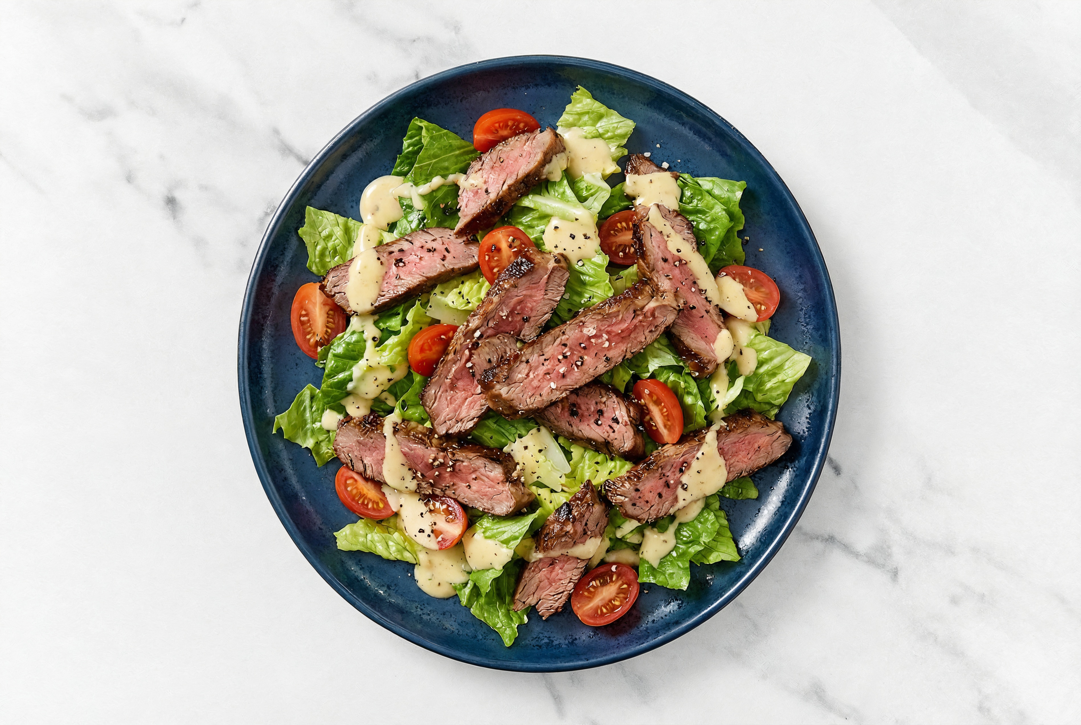 Sirloin + Caesar with Grape Tomatoes + Romaine